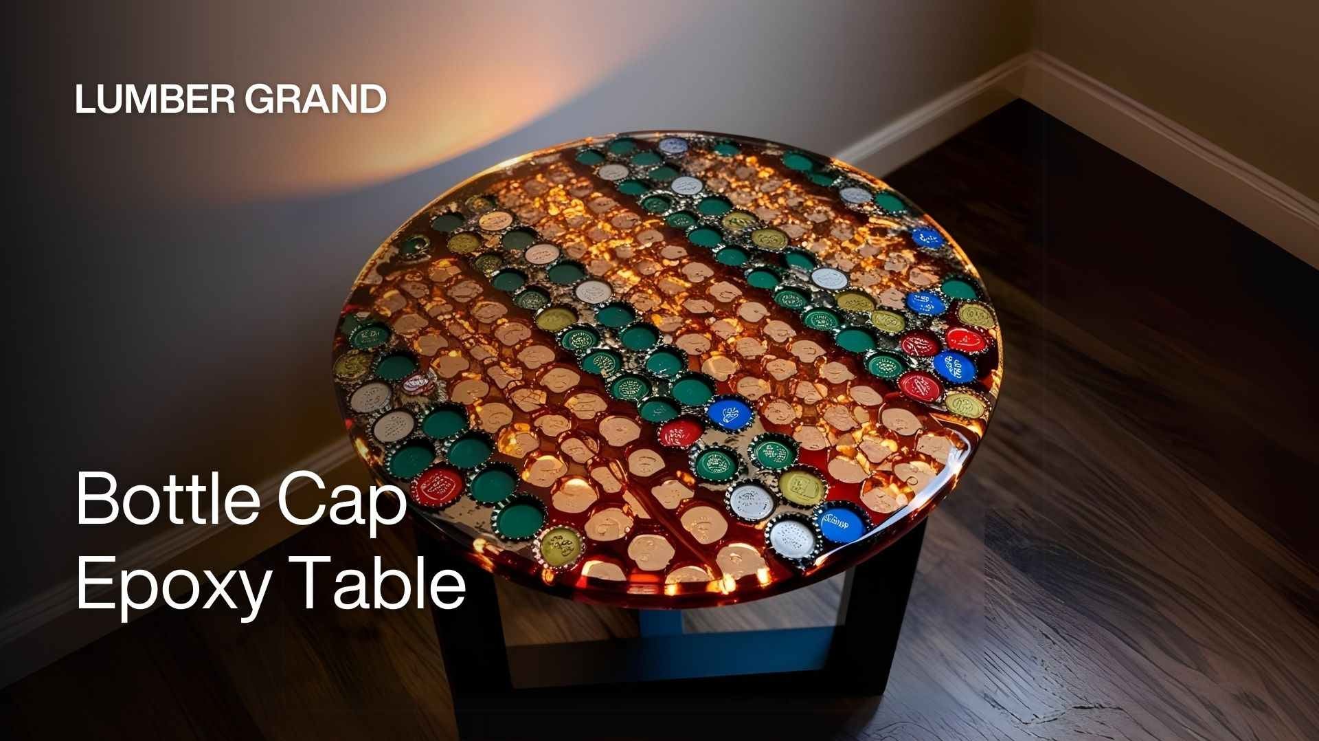bottle cap epoxy table