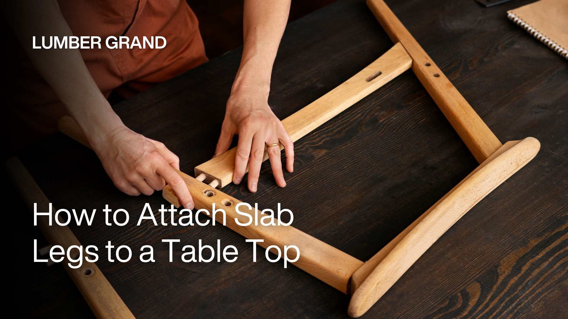 how to attach slab legs to a table top