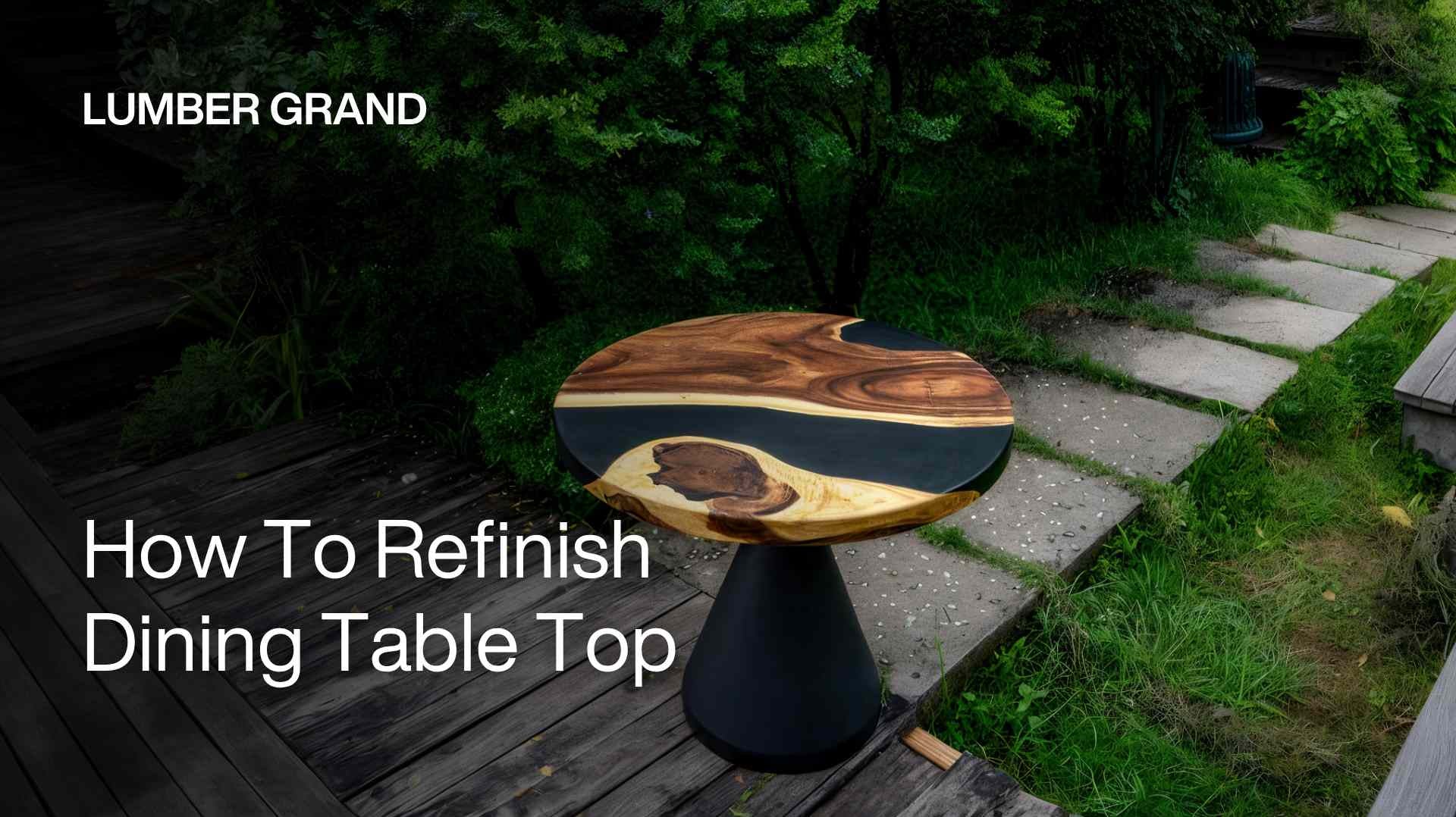 How to refinish dining table top