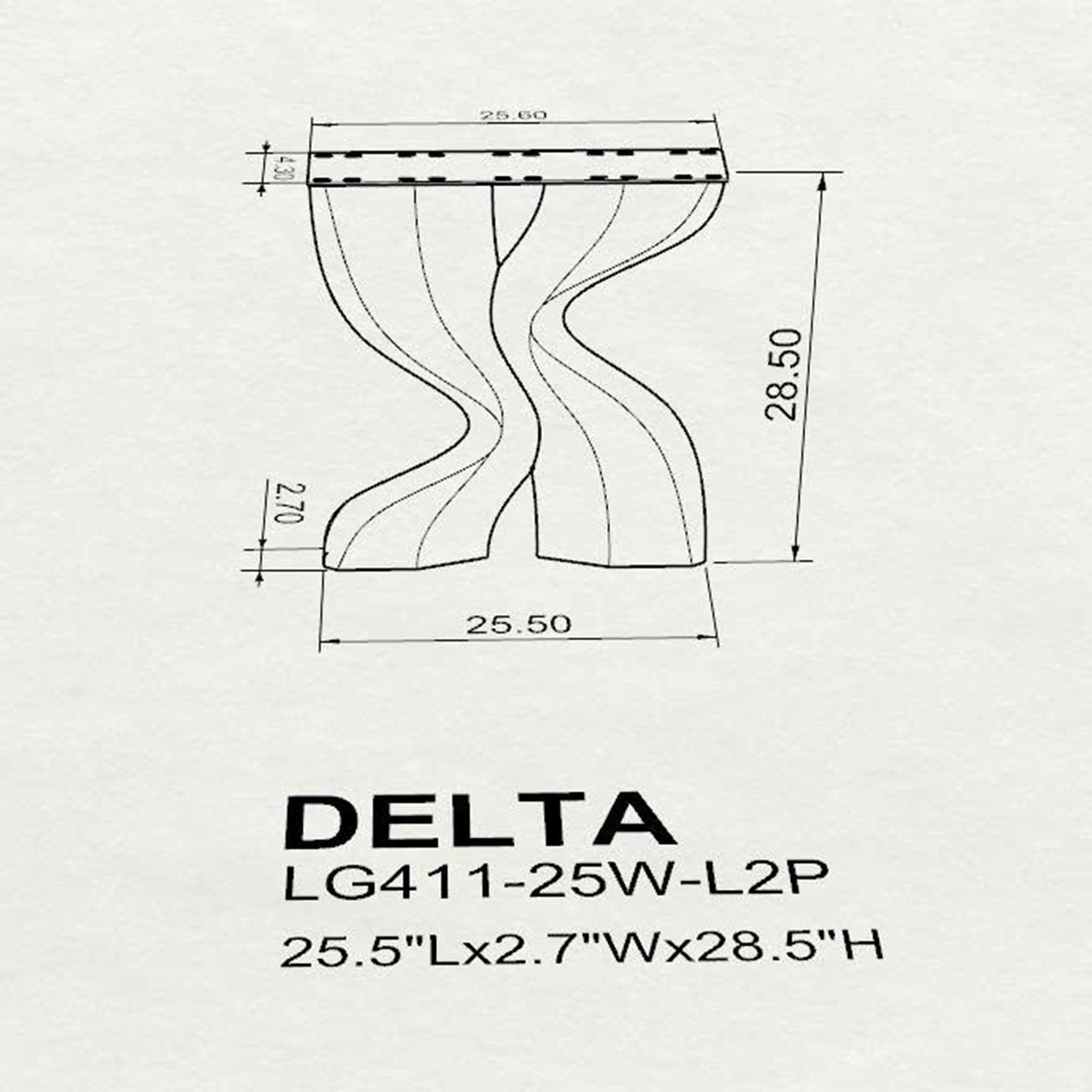 Dining Table with Delta 28.5" H Modern Metal Table Legs - 3d drawings