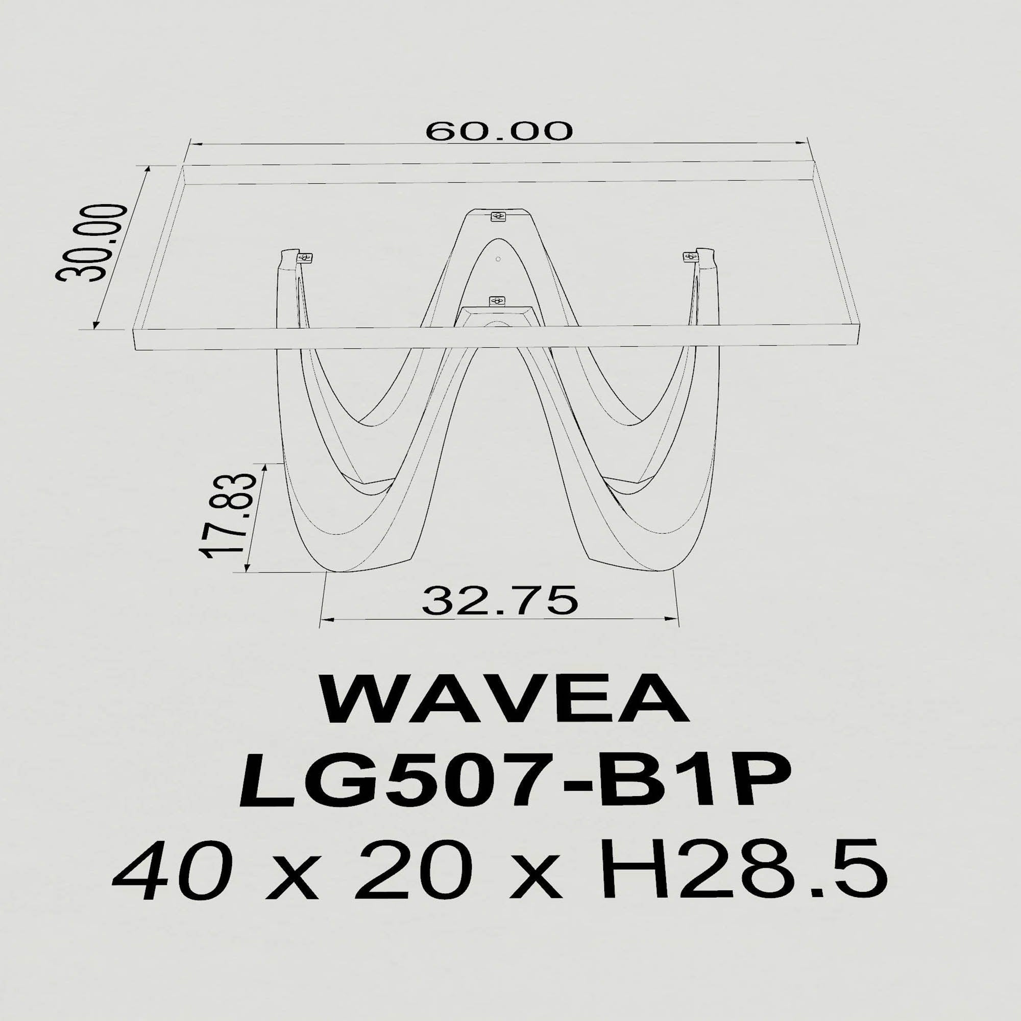 Dining Table with Wavea 28.5" H Metal Table Base - 3d drawings
