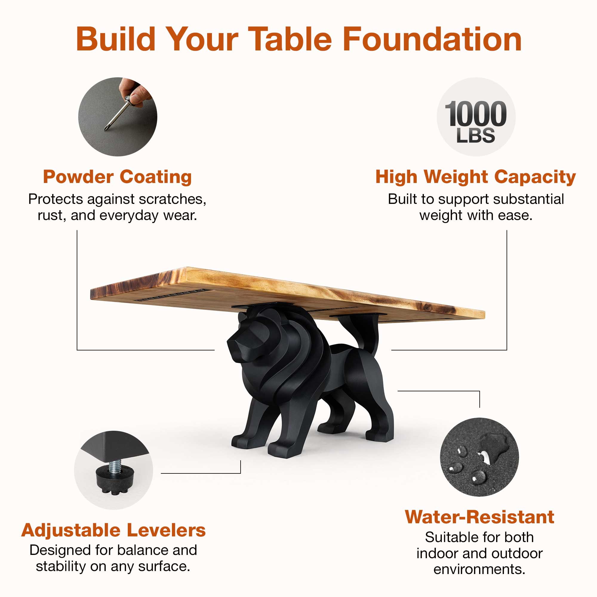 Dining Table with Leo 28.5" H Metal Table Base for Large Rectangular Top