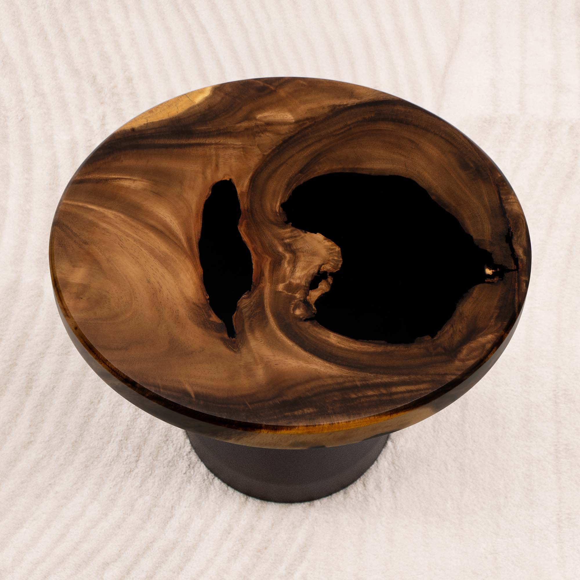 round black epoxy coffee table 15 inches 04