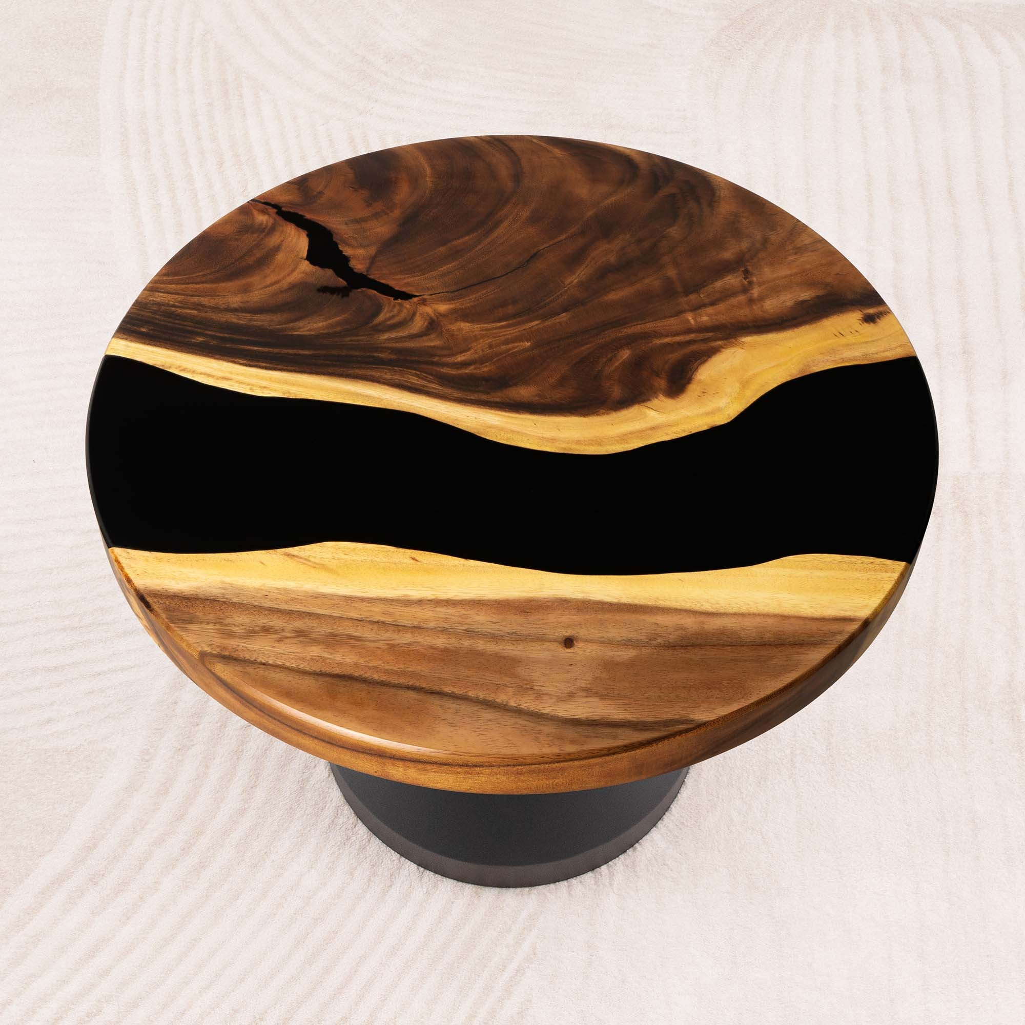 Round Wood Epoxy Dining Table Top 29 Inches