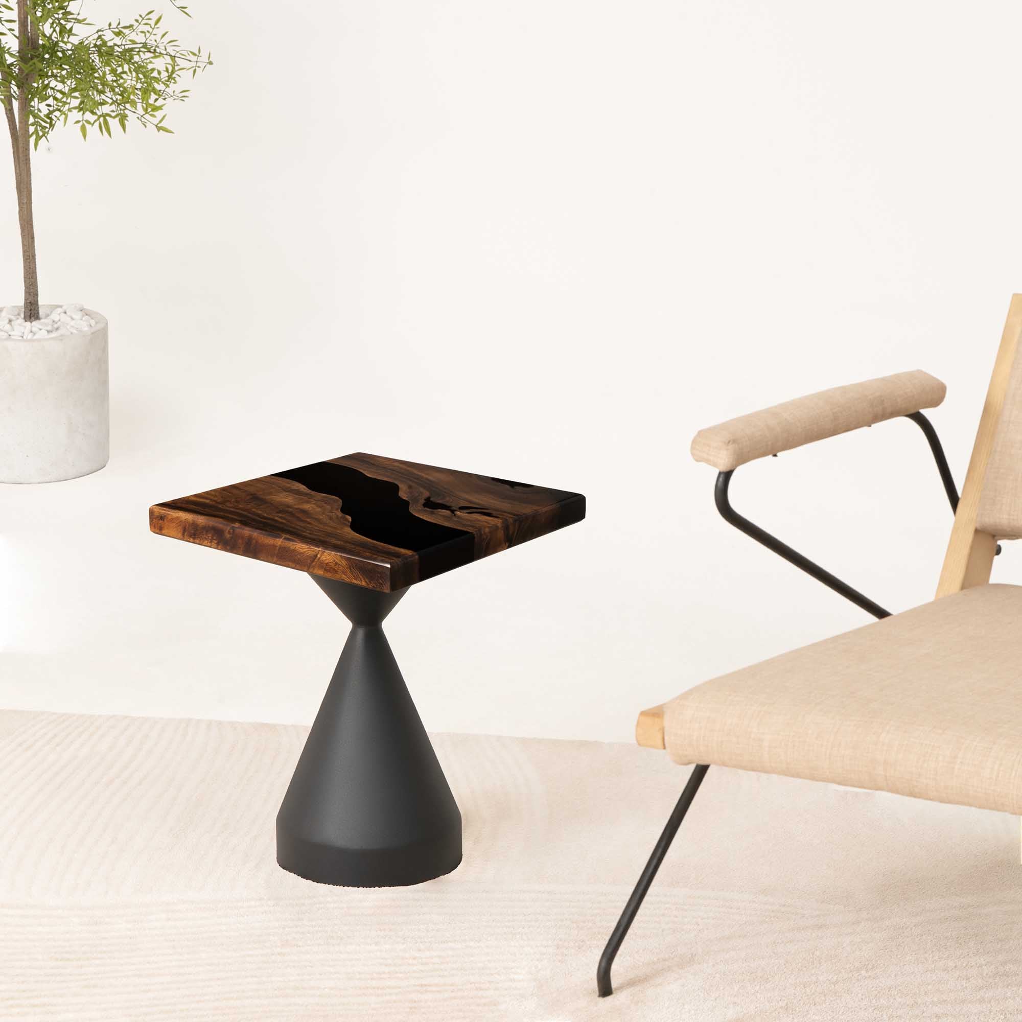 Square Epoxy Side Table 15" x 15" - SSQ15x15-129S