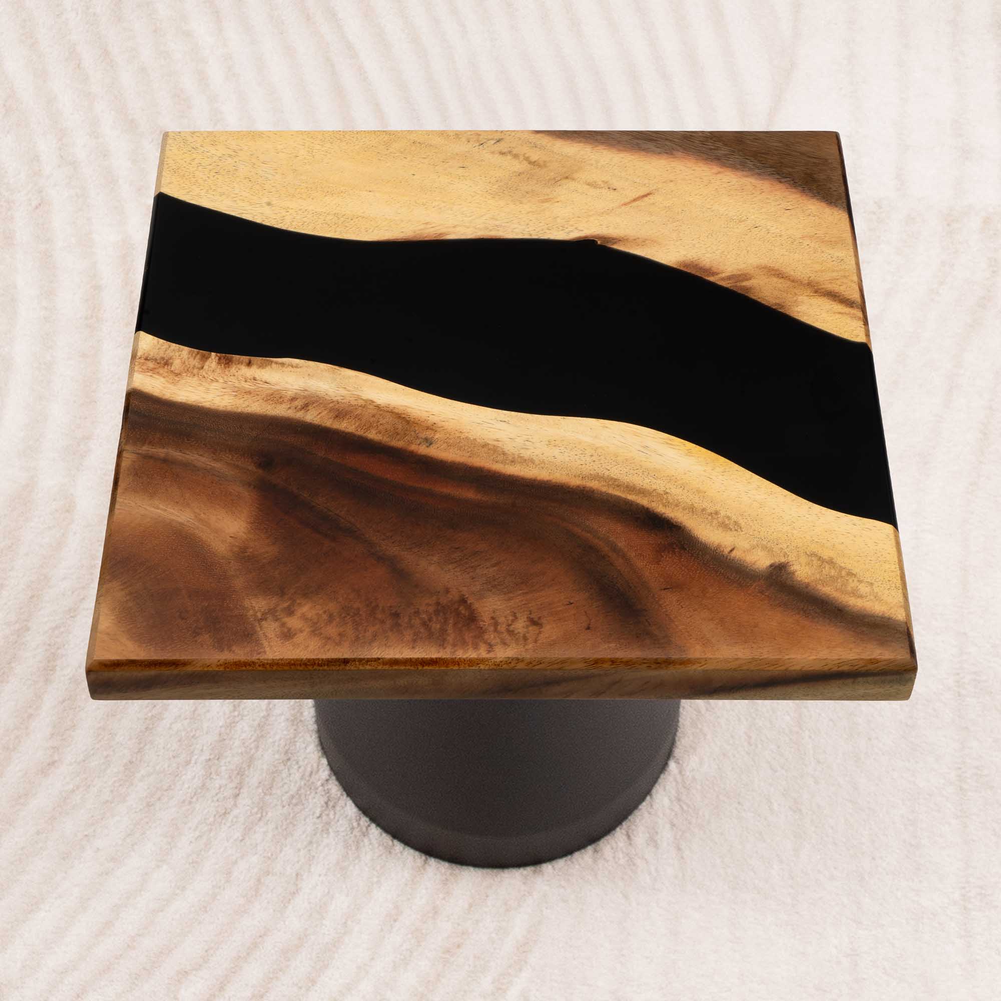 Square Epoxy End Wood Tables 15" x 15" - SSQ15x15-135