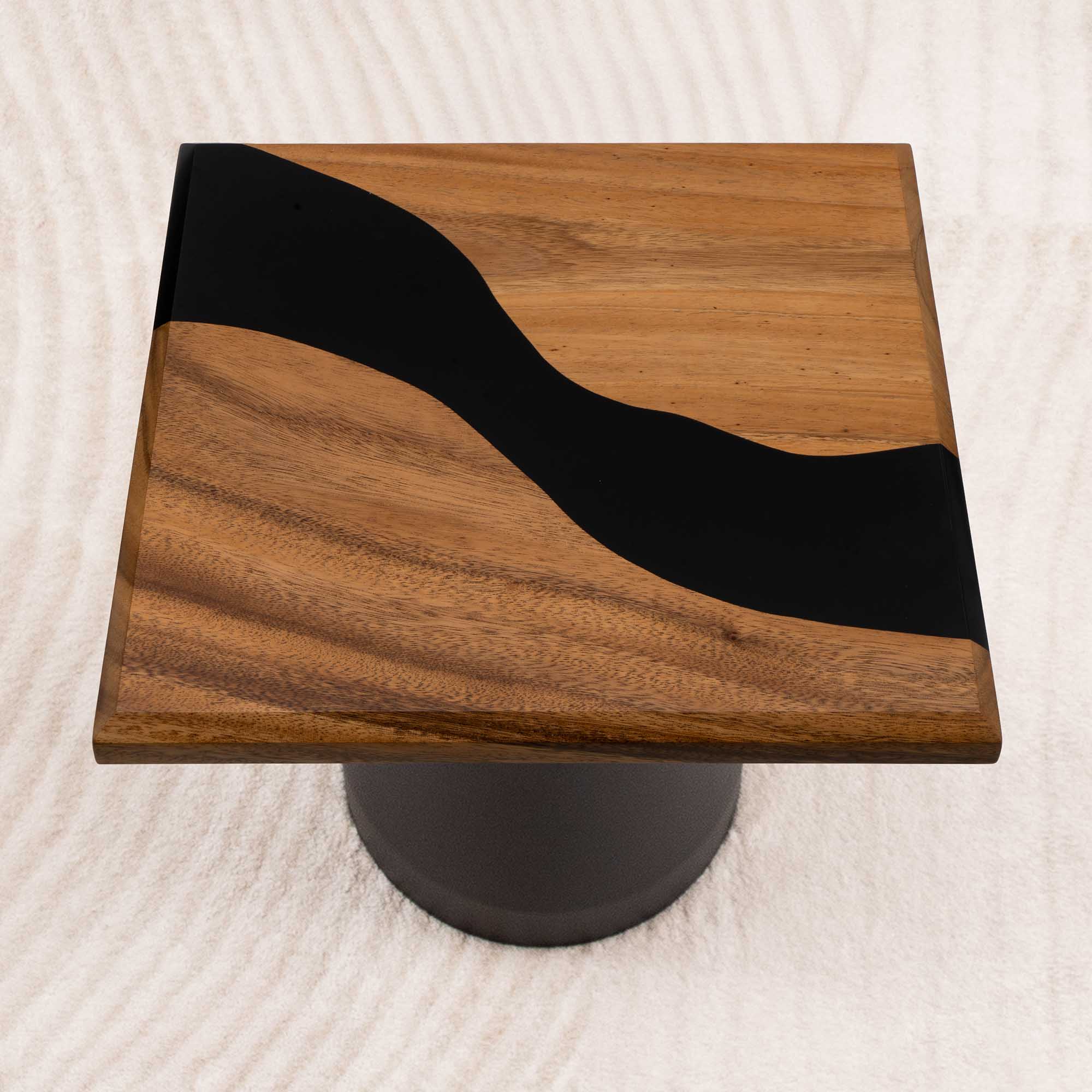 Square Epoxy End Wood Tables 15" x 15" - SSQ15x15-136
