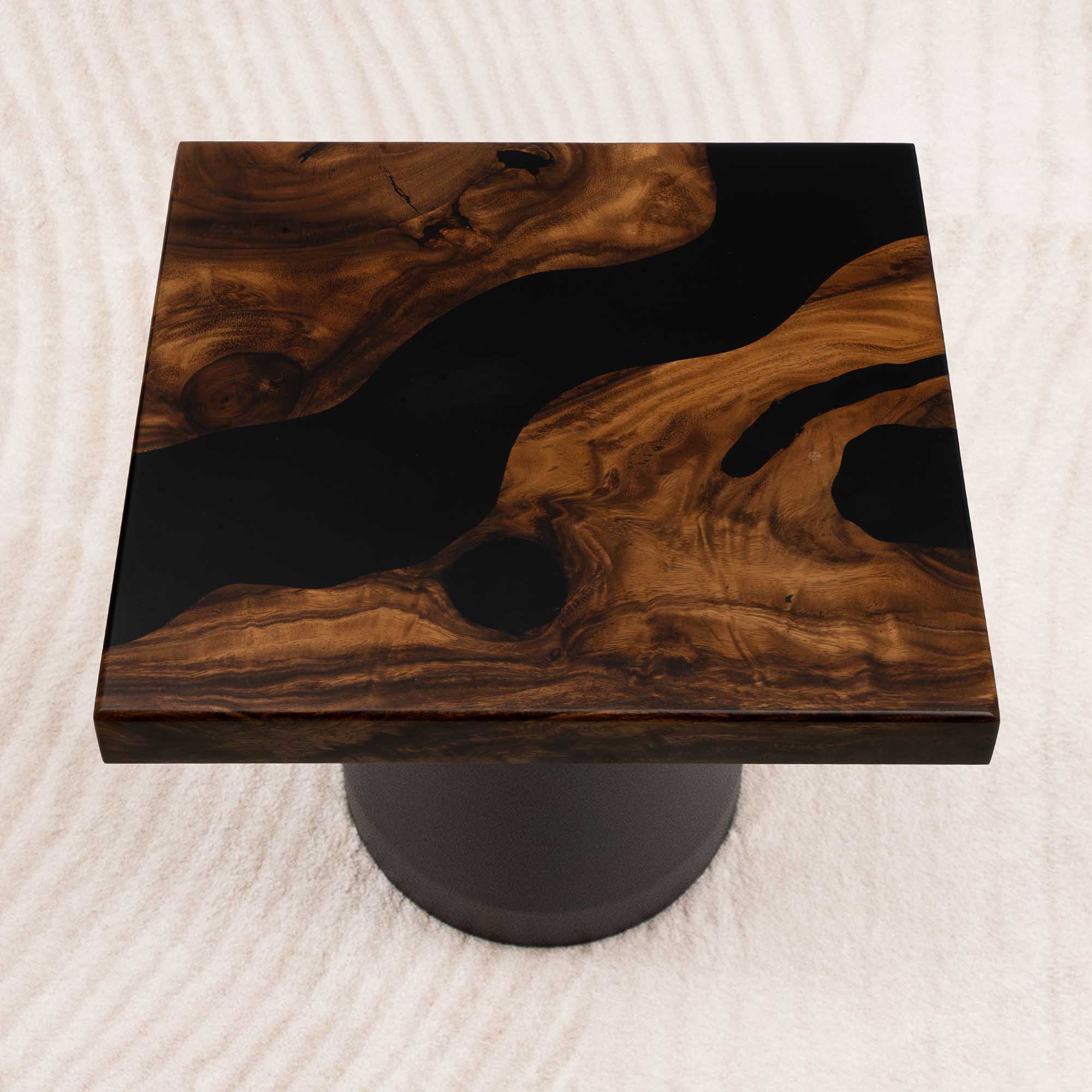 Square Epoxy End Wood Tables 15" x 15" - SSQ15x15-138