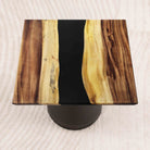 Square Side End Wood Tables 19" x 19" with Epoxy Resin - SSQ19X19-329