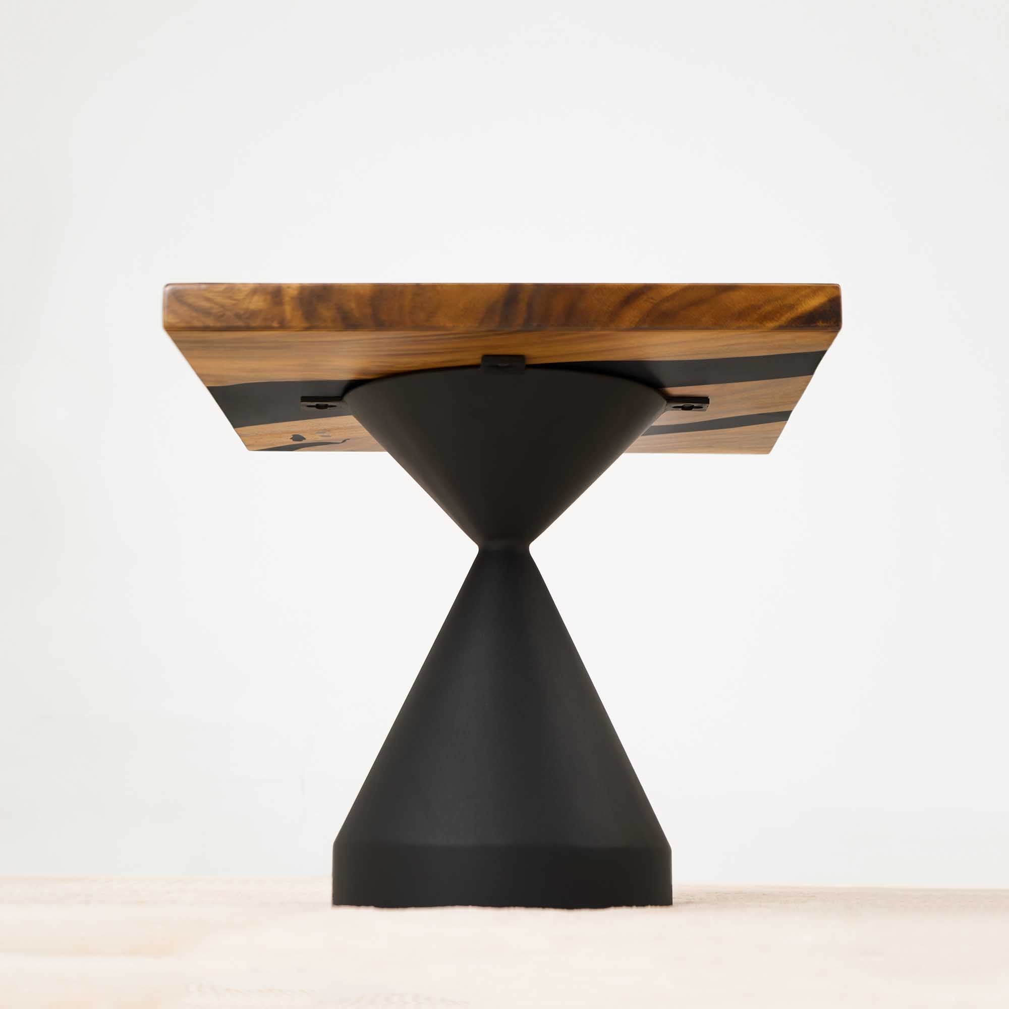 Square Side End Wood Tables 19" x 19" with Epoxy Resin - SSQ19x1.4-16-T4