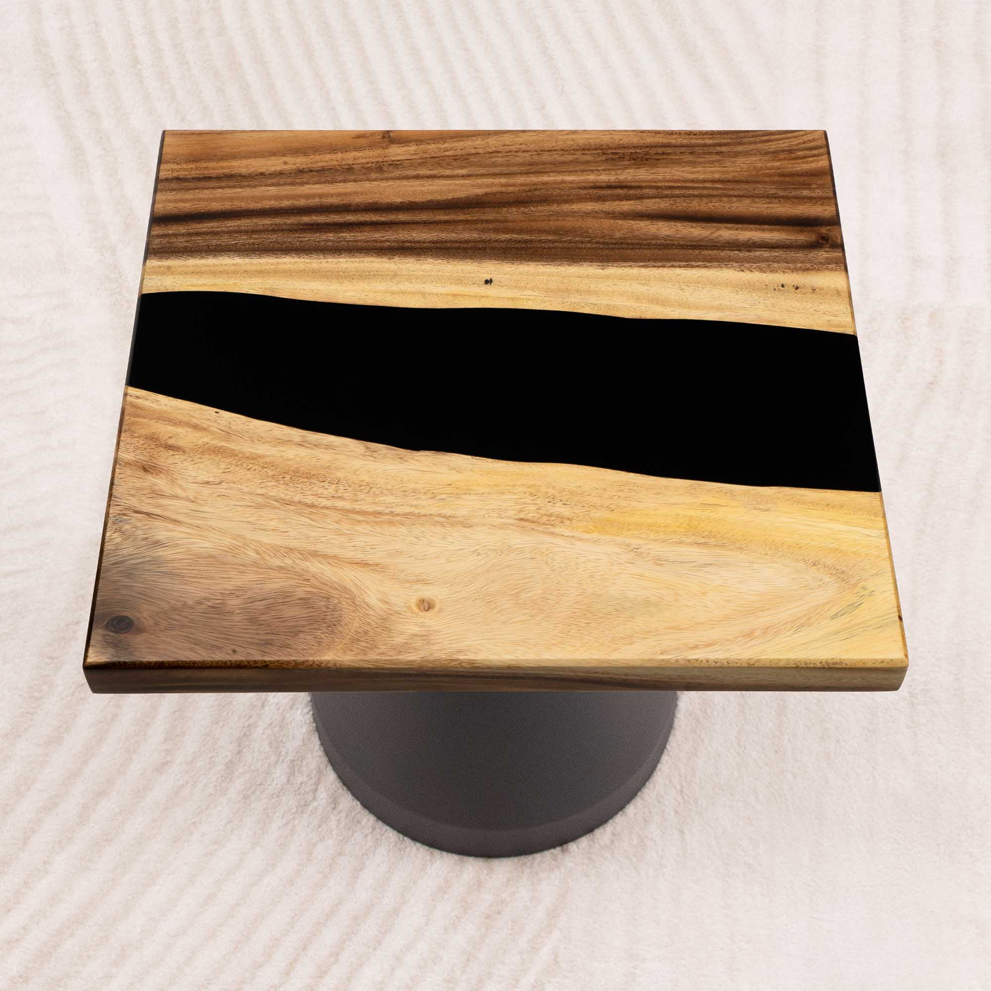 Square Handcrafted Epoxy End Table 19" x 19" - SSQ19x19-102