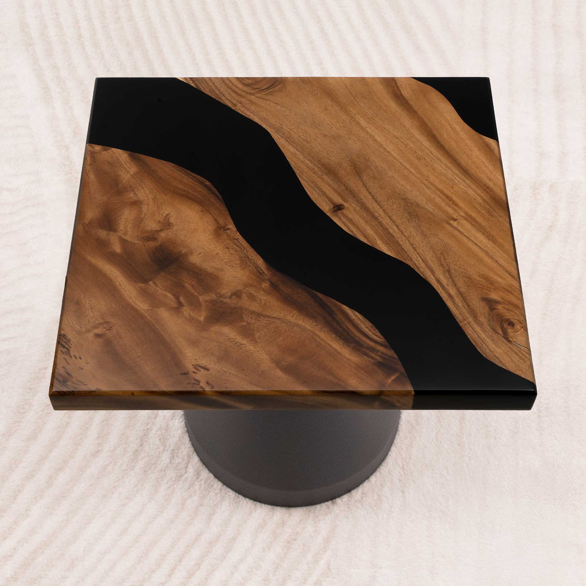 Square Handcrafted Epoxy End Table 19" x 19" - SSQ19x19-103