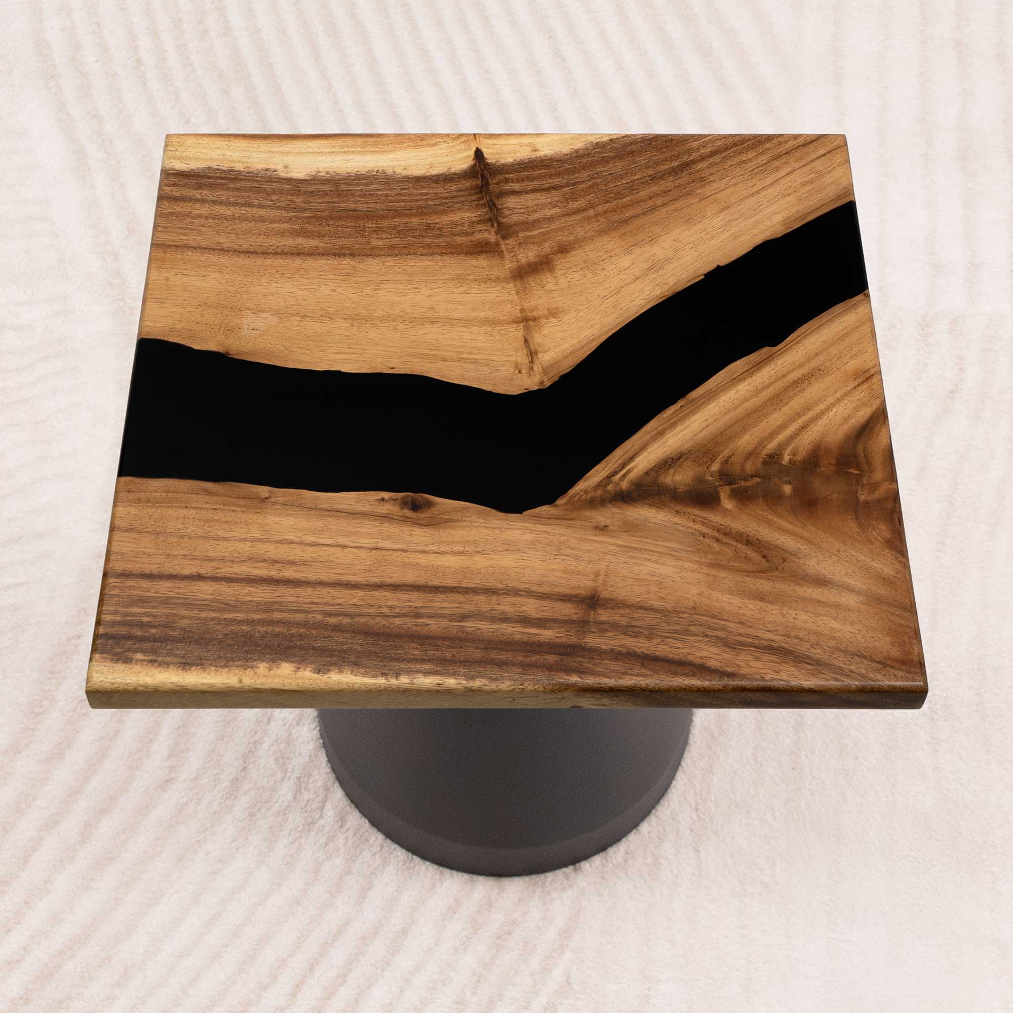 Square DIY Epoxy River End Table 19" x 19" - SSQ19x19-104