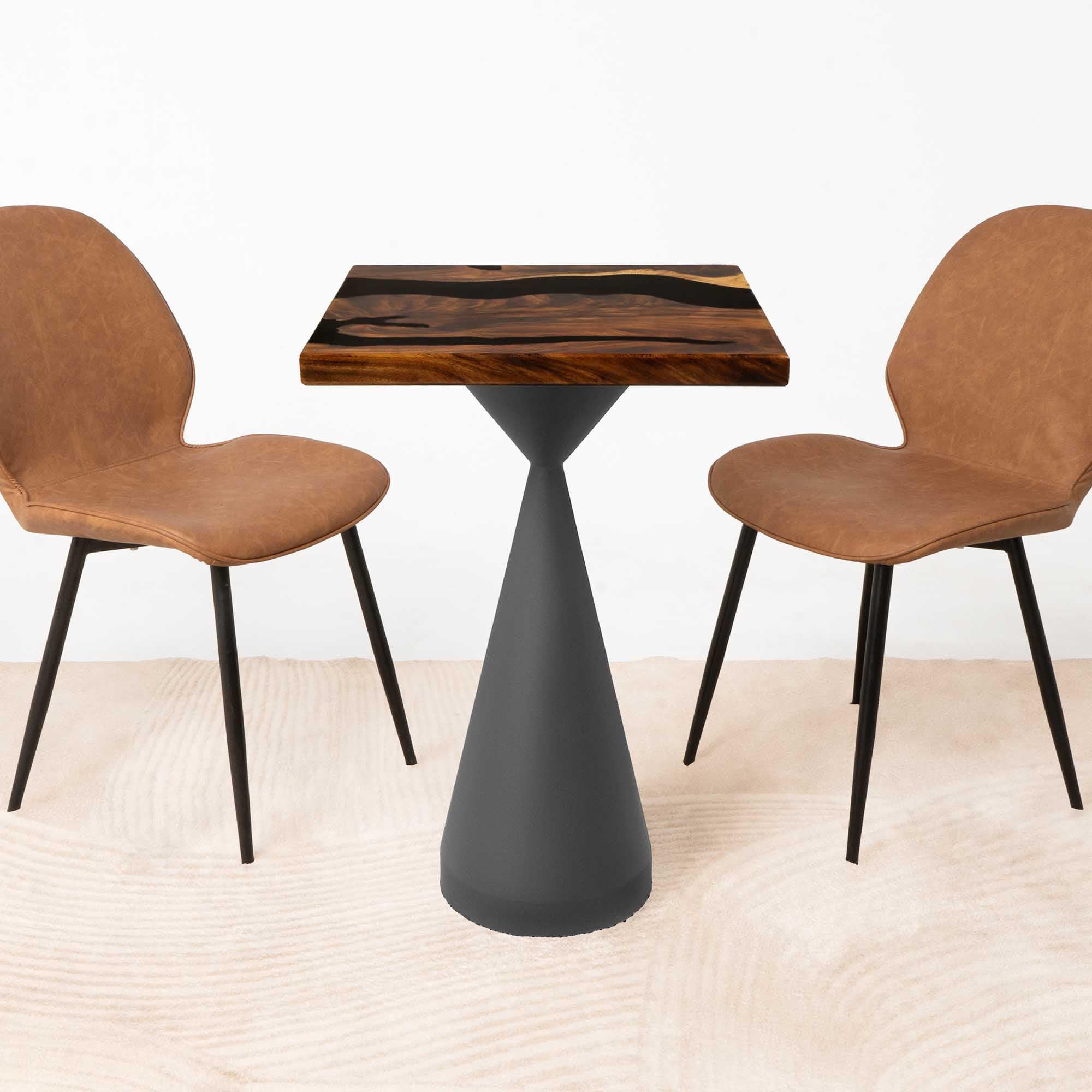 Square Handcrafted Epoxy End Table 19" x 19" - SSQ19x19-109S