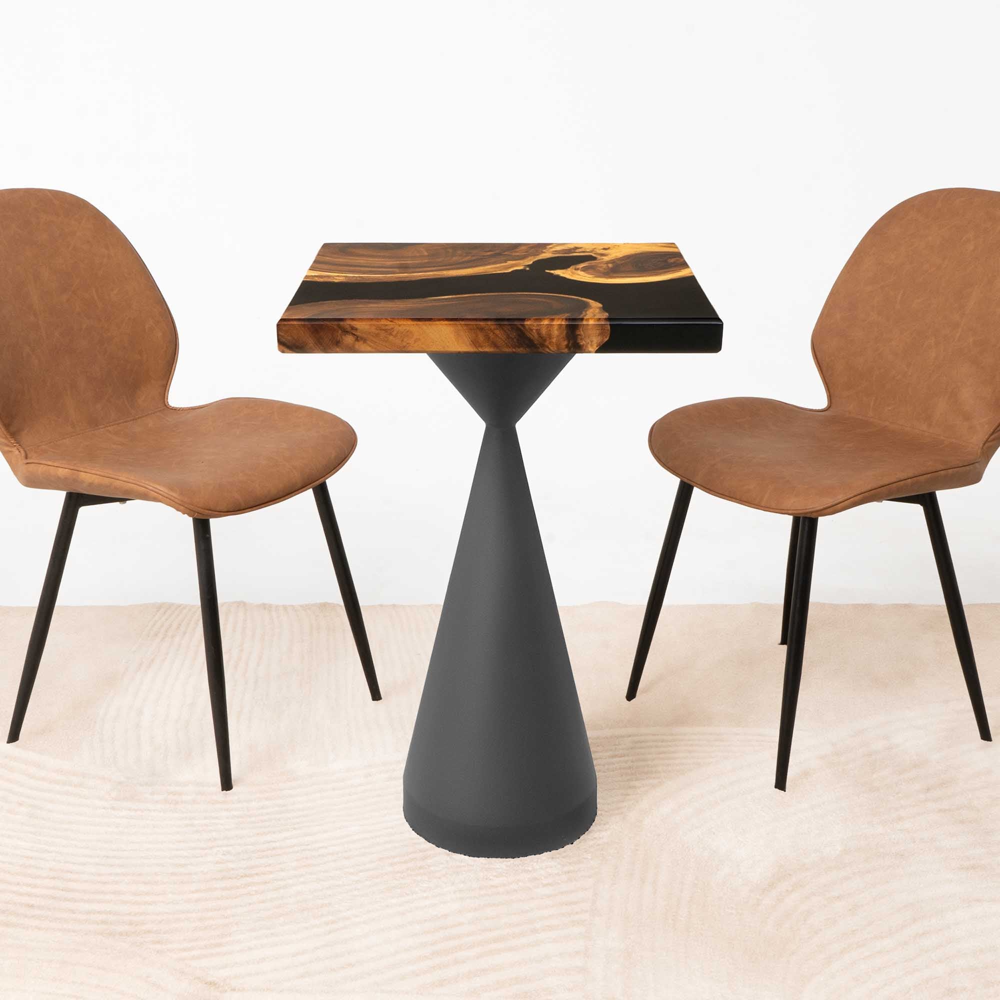 Square DIY Epoxy End Table 19" x 19"