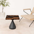 Square Clear Epoxy Coffee Table 19" x 19"