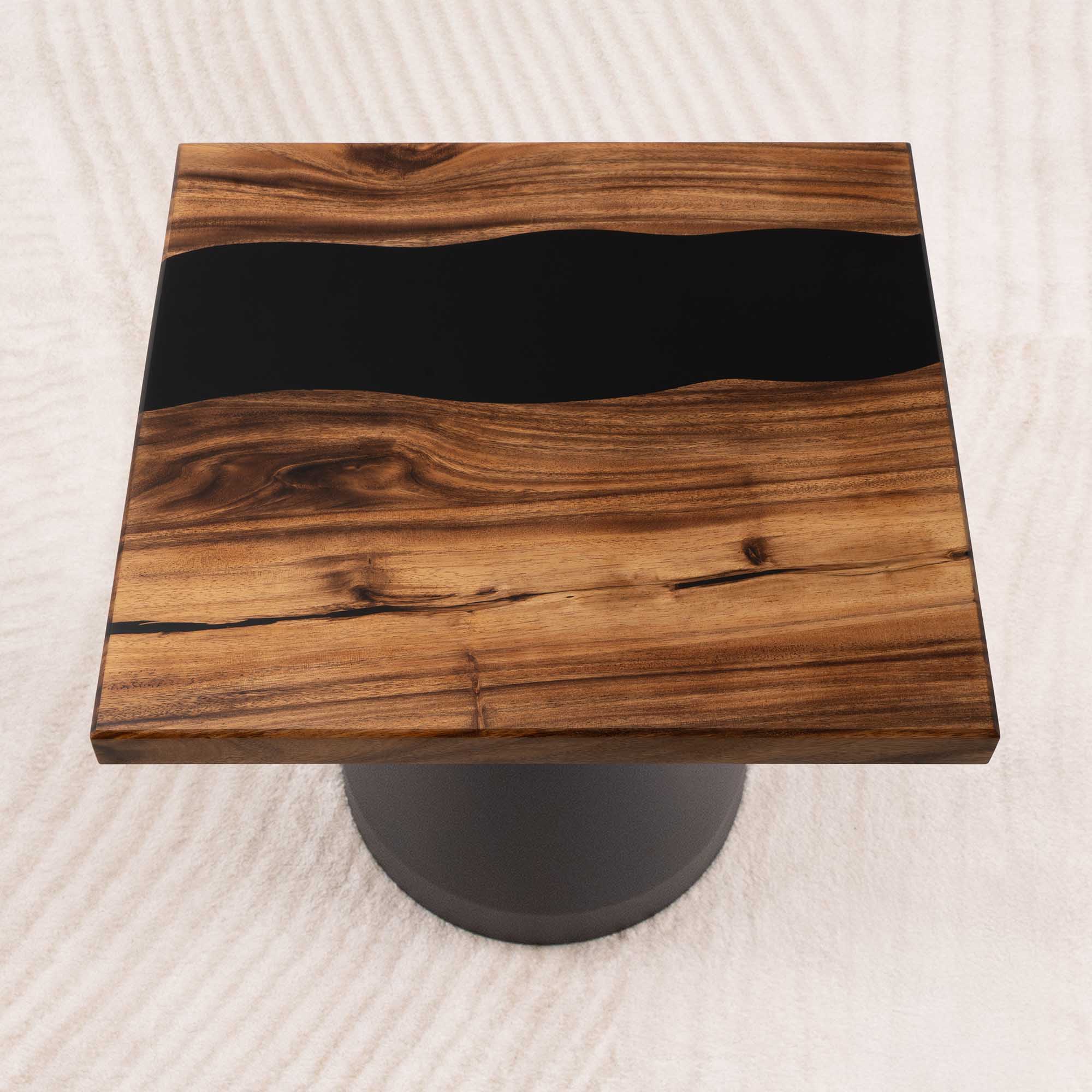 square epoxy coffee table 19 inches SSQ19x19-249