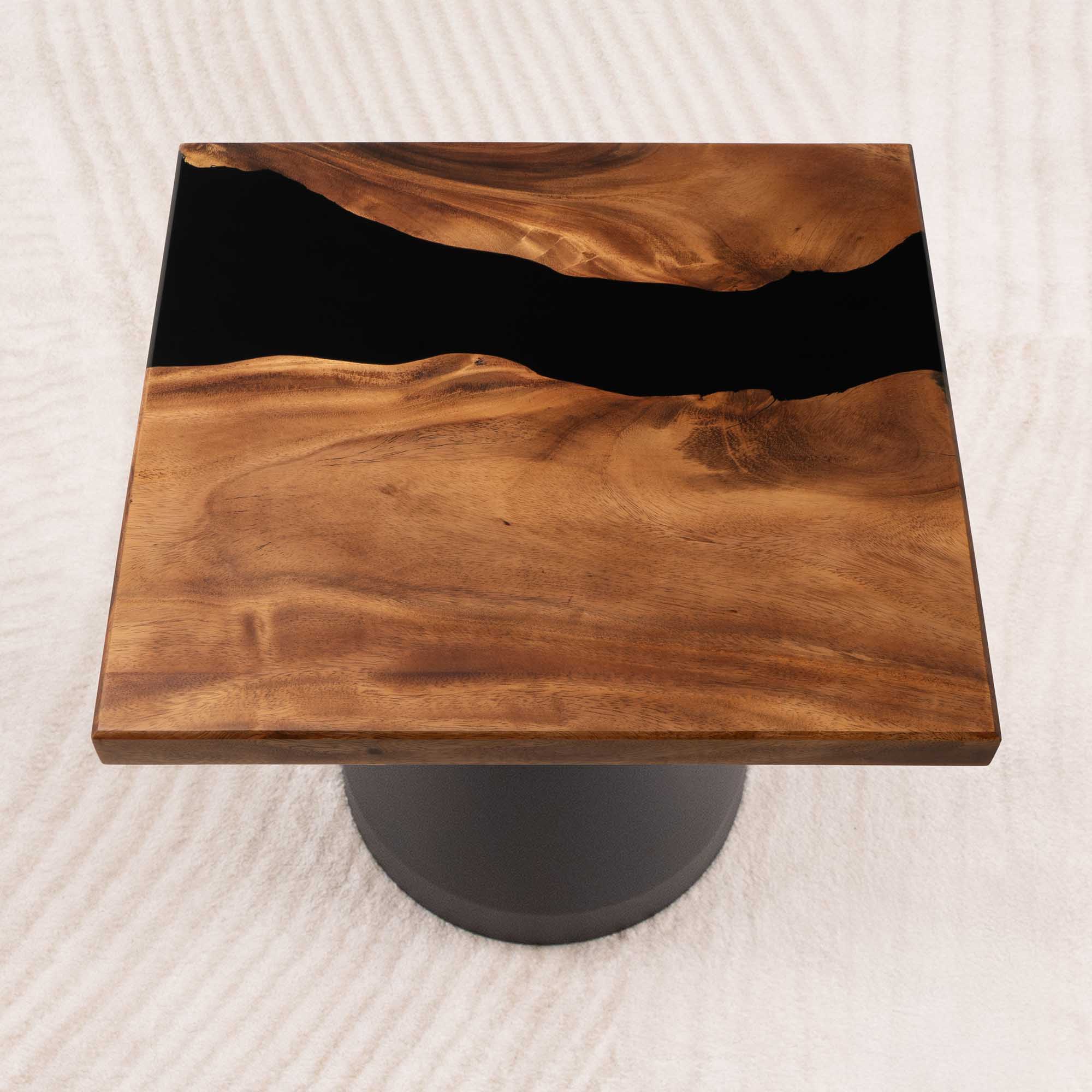 square epoxy coffee table 19 inches SSQ19x19-250