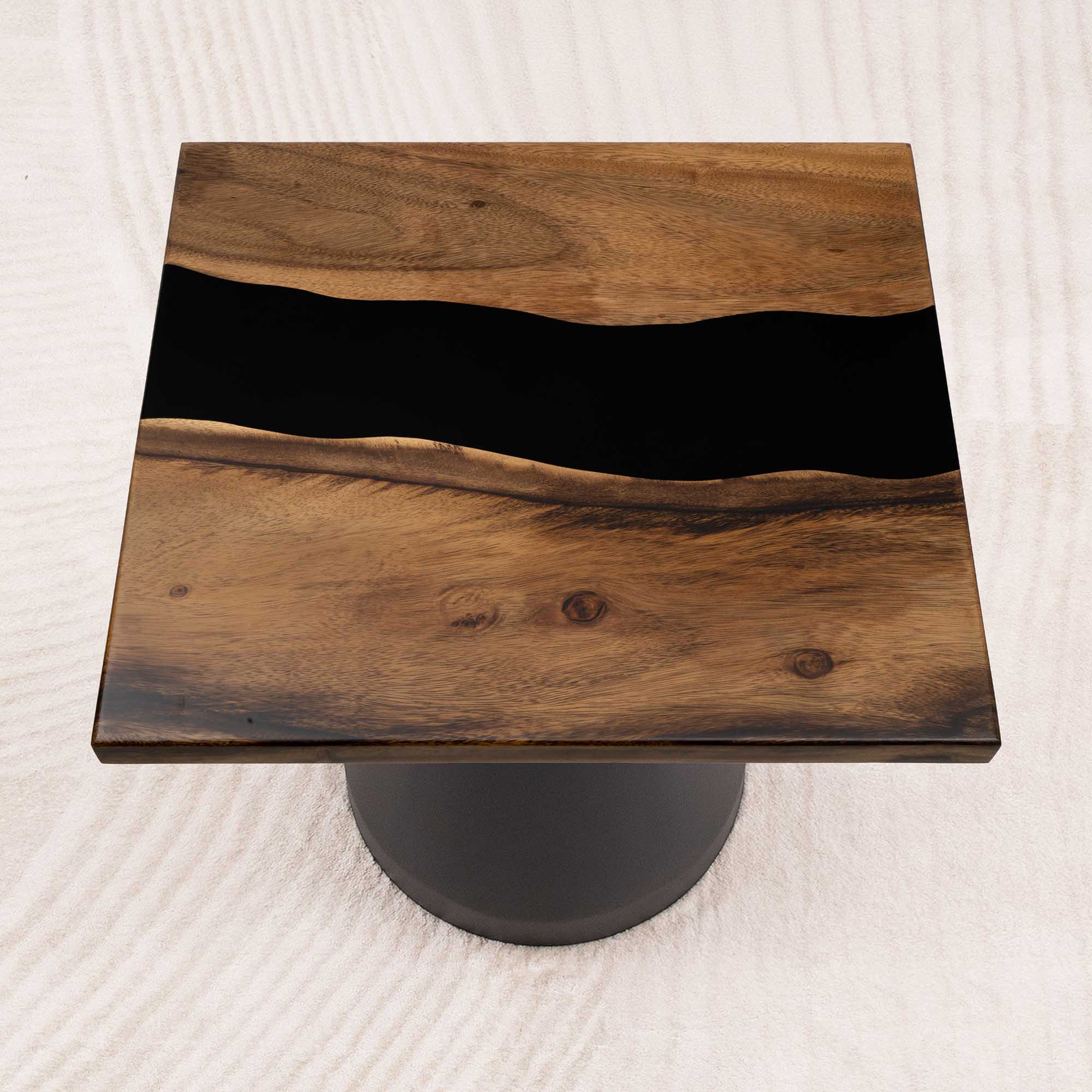 Square Epoxy River Coffee Table 23" x 23" - SSQ23x23-064
