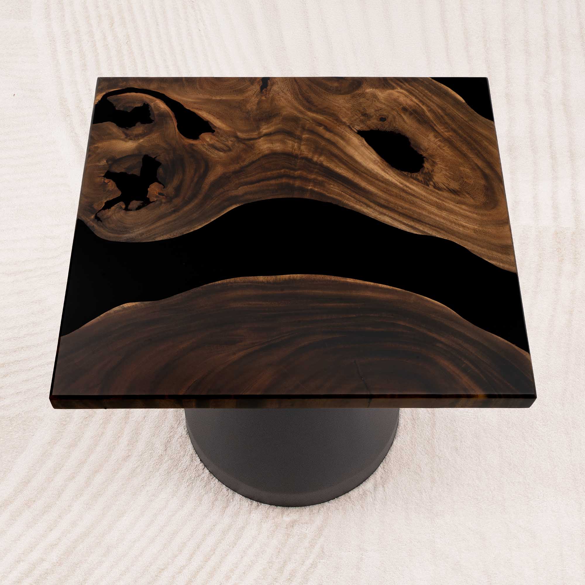 Square Wooden Epoxy Coffee Table 23" x 23" - SSQ23x23-069