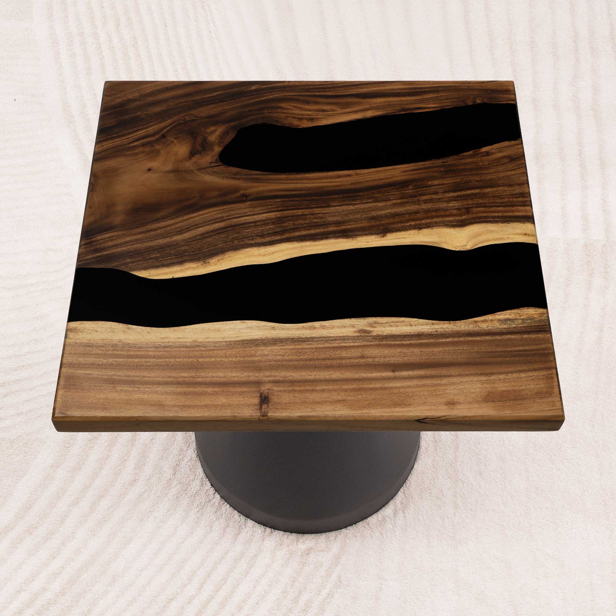 Square Wooden Epoxy Coffee Table 23" x 23" - SSQ23x23-076