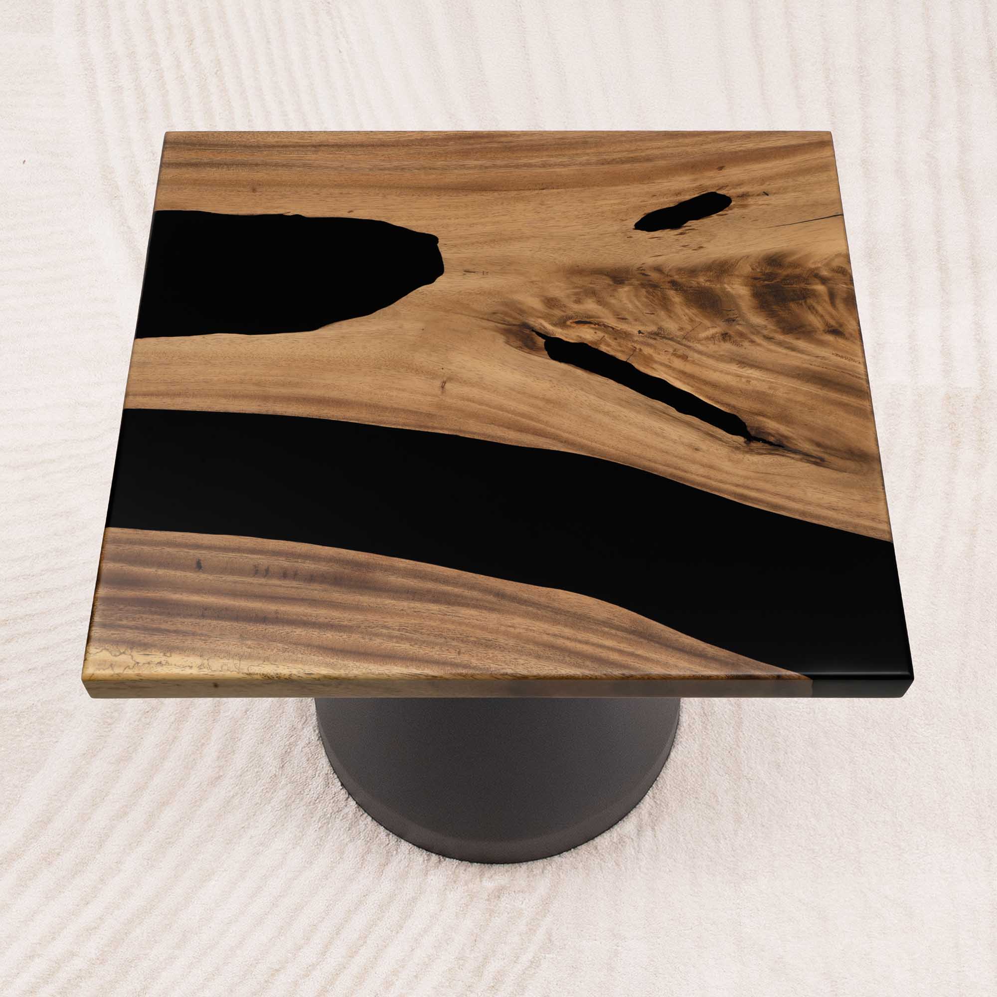 Square Wooden Epoxy Coffee Table 23" x 23" - SSQ23x23-077