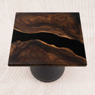 Square Wooden Epoxy Dining Table 23" x 23" - SSQ23x23-218