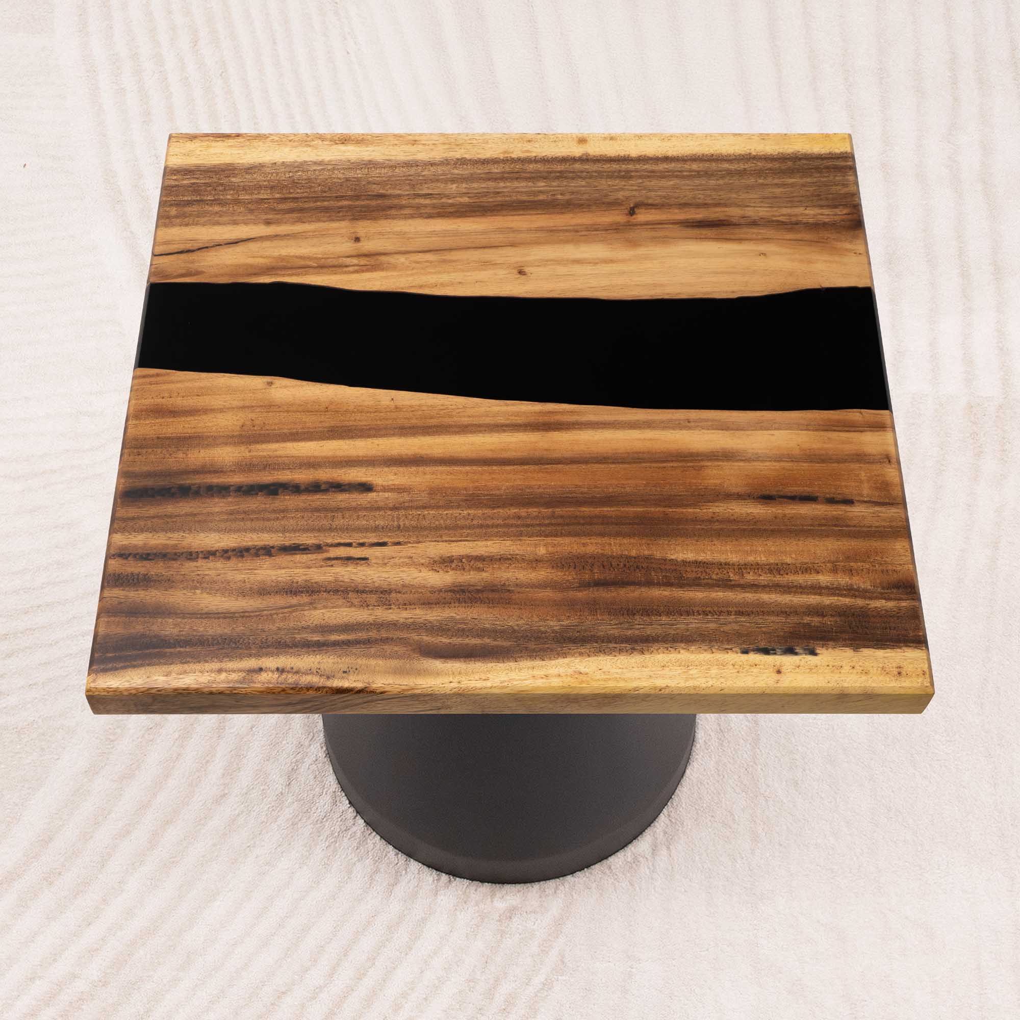 Square Wooden Epoxy Dining Table 23" x 23" - SSQ23x23-219