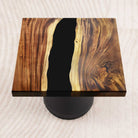 Square Dining Wood Table with Epoxy River Design 29" x 29" - SSQ29X29-320