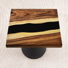 Square Dining Wood Table with Epoxy River Design 29" x 29" - SSQ29X29-321