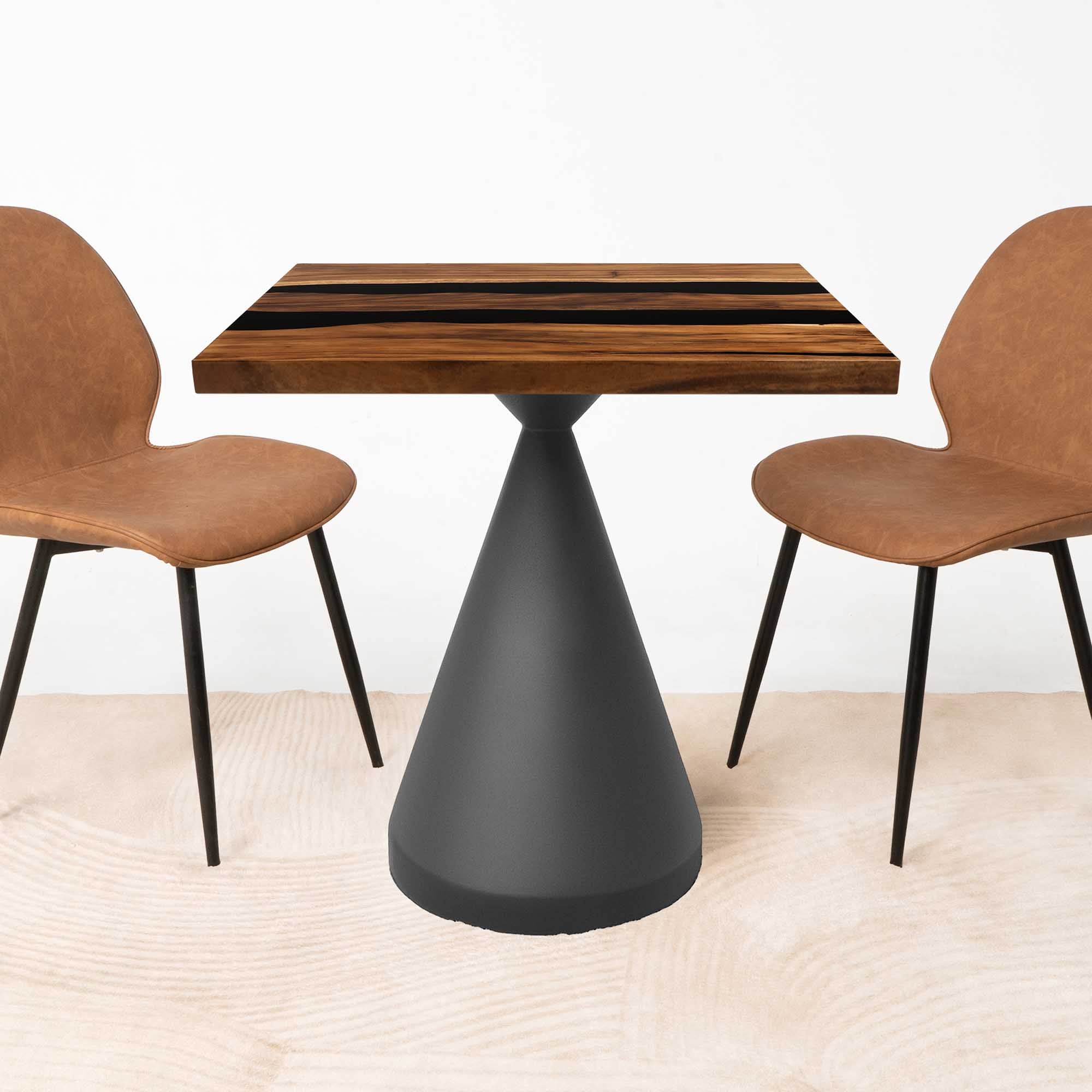 Square Epoxy Dining Room Table 35" x 35" - SSQ35x35-032S