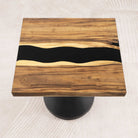 Square Wooden Epoxy Dining Room Table 35" x 35" - SSQ35x35-033