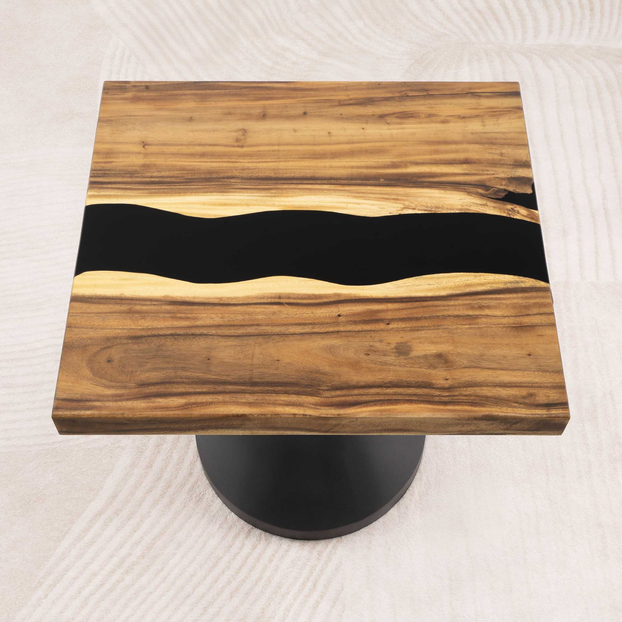 Square Wooden Epoxy Dining Room Table 35" x 35" - SSQ35x35-033