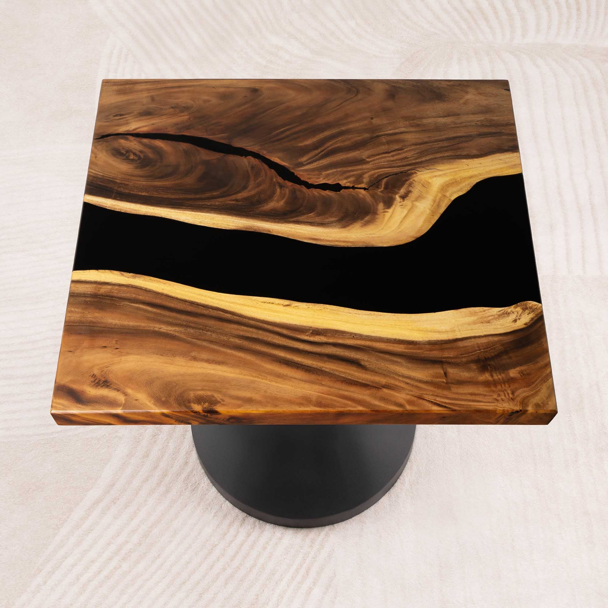 Square Wooden Epoxy Dining Room Table 35" x 35" - SSQ35x35-183