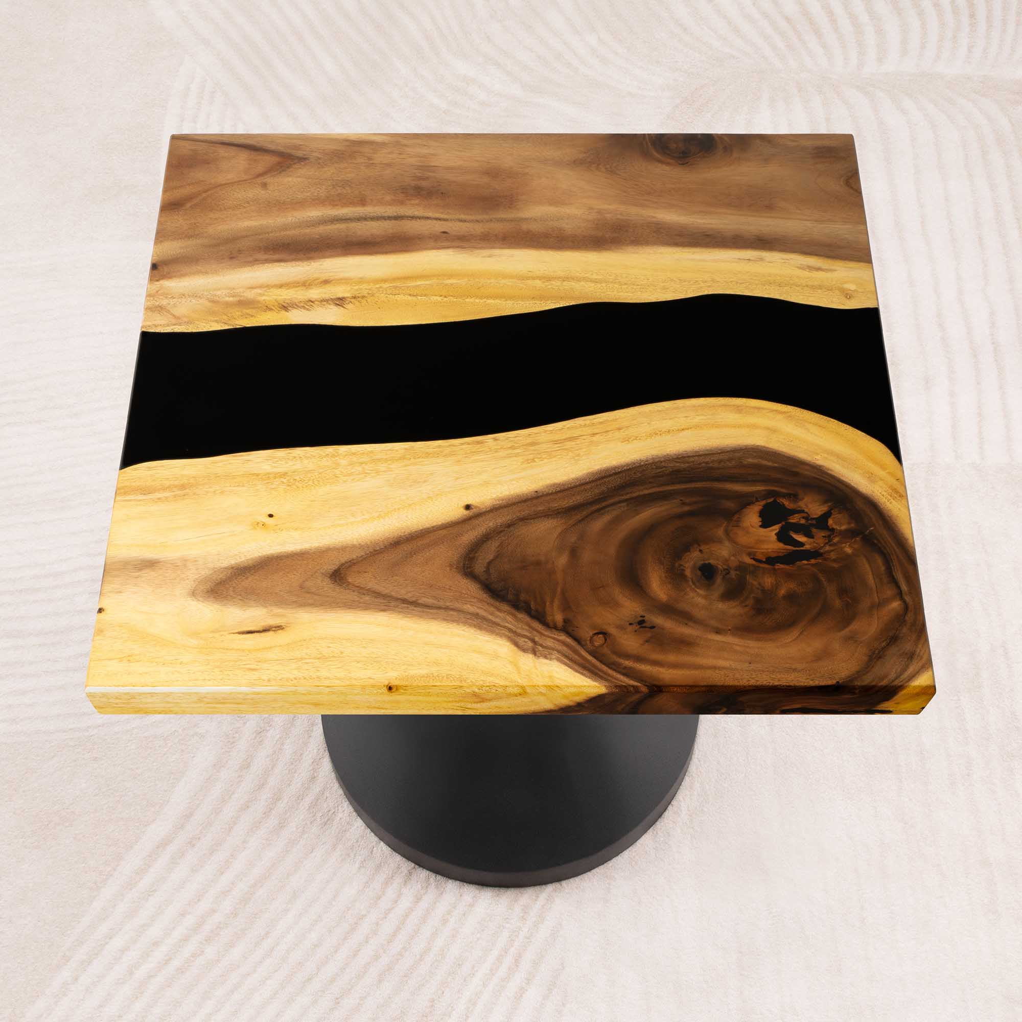 Square Wood Epoxy Coffee Table 35" x 35" - SSQ35x35-185