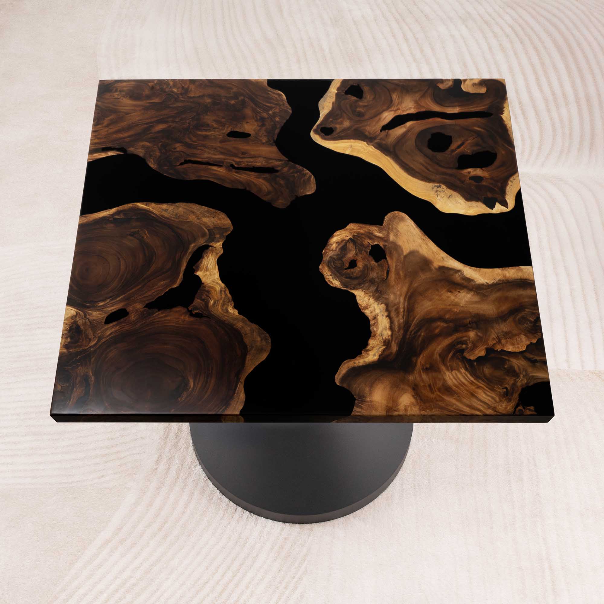 Square Wooden Epoxy Coffee Table 41" x 41" - SSQ41x41-291