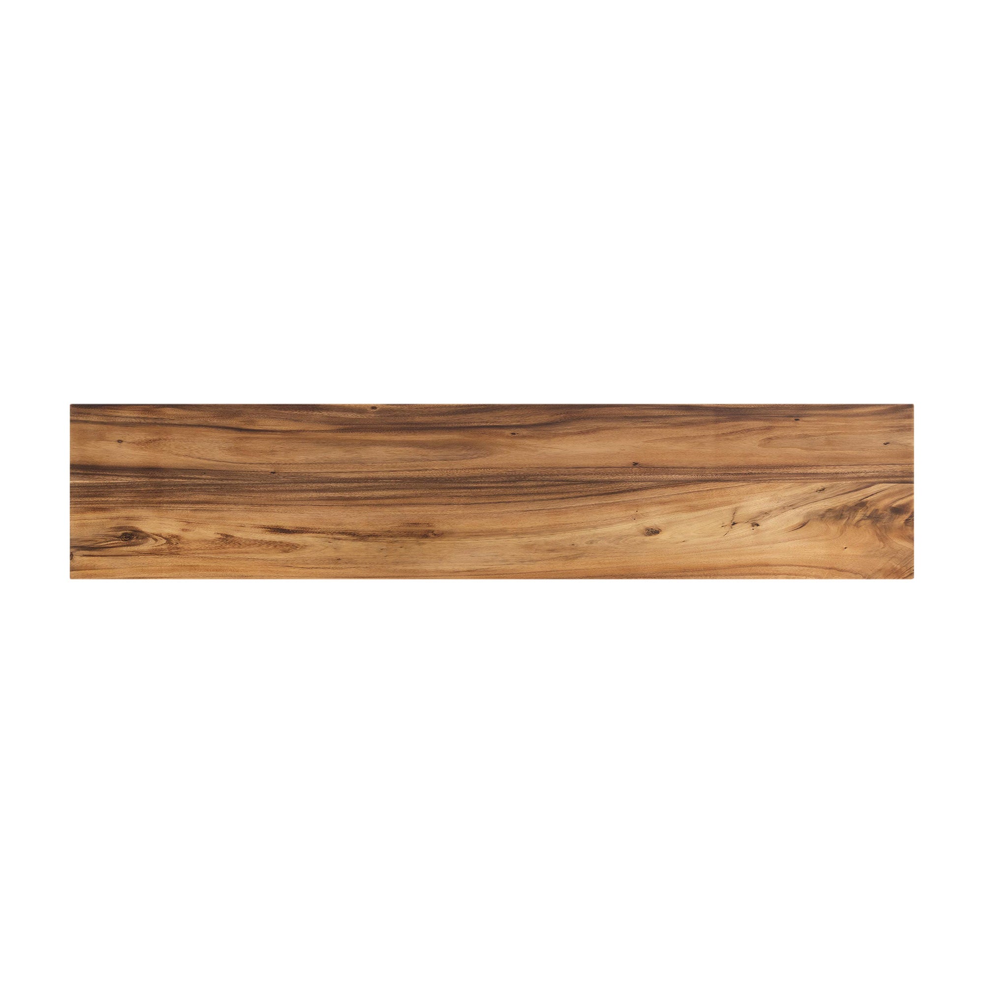 Custom-cut wood bench top for DIY bench project