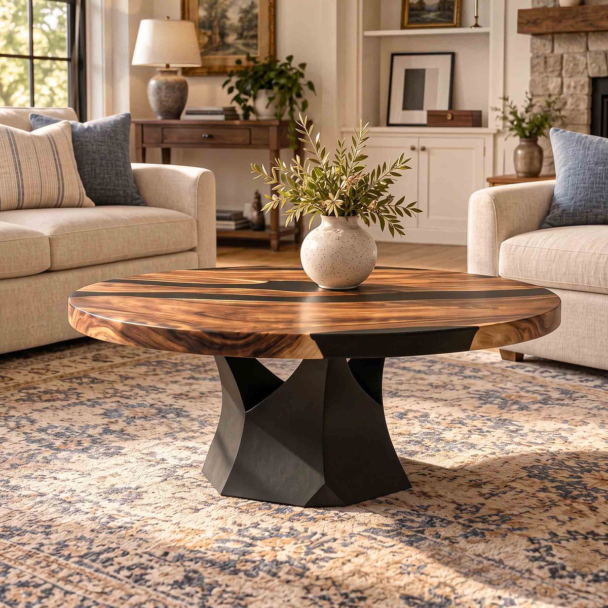 Coffee Table 19" to 47" for Sofa Side to Center - 120G Nour - 47" Tabletop interior