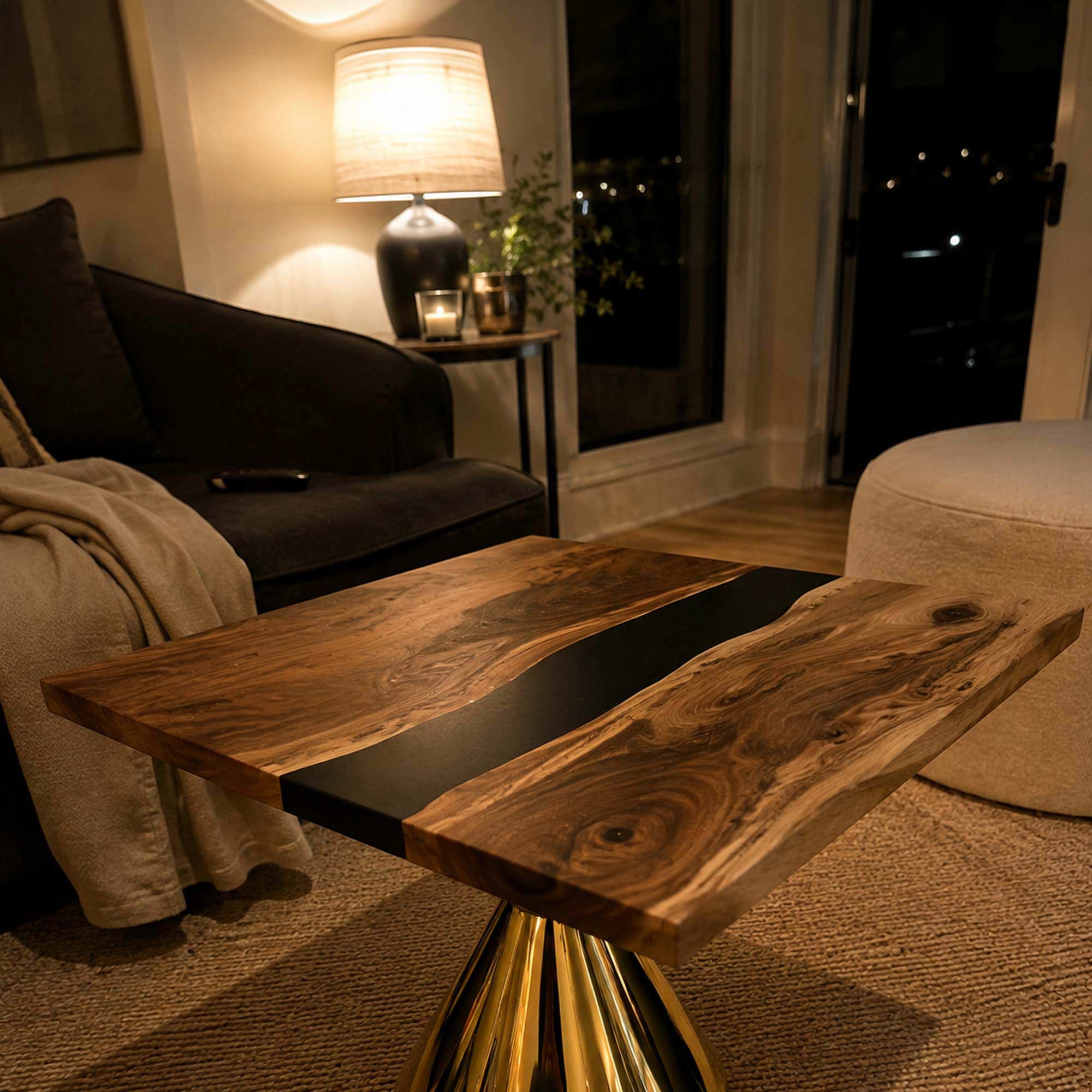 Coffee Table with Flux Gold 16" H (Big Size) Heavy Duty Metal Table Base - customer feedback