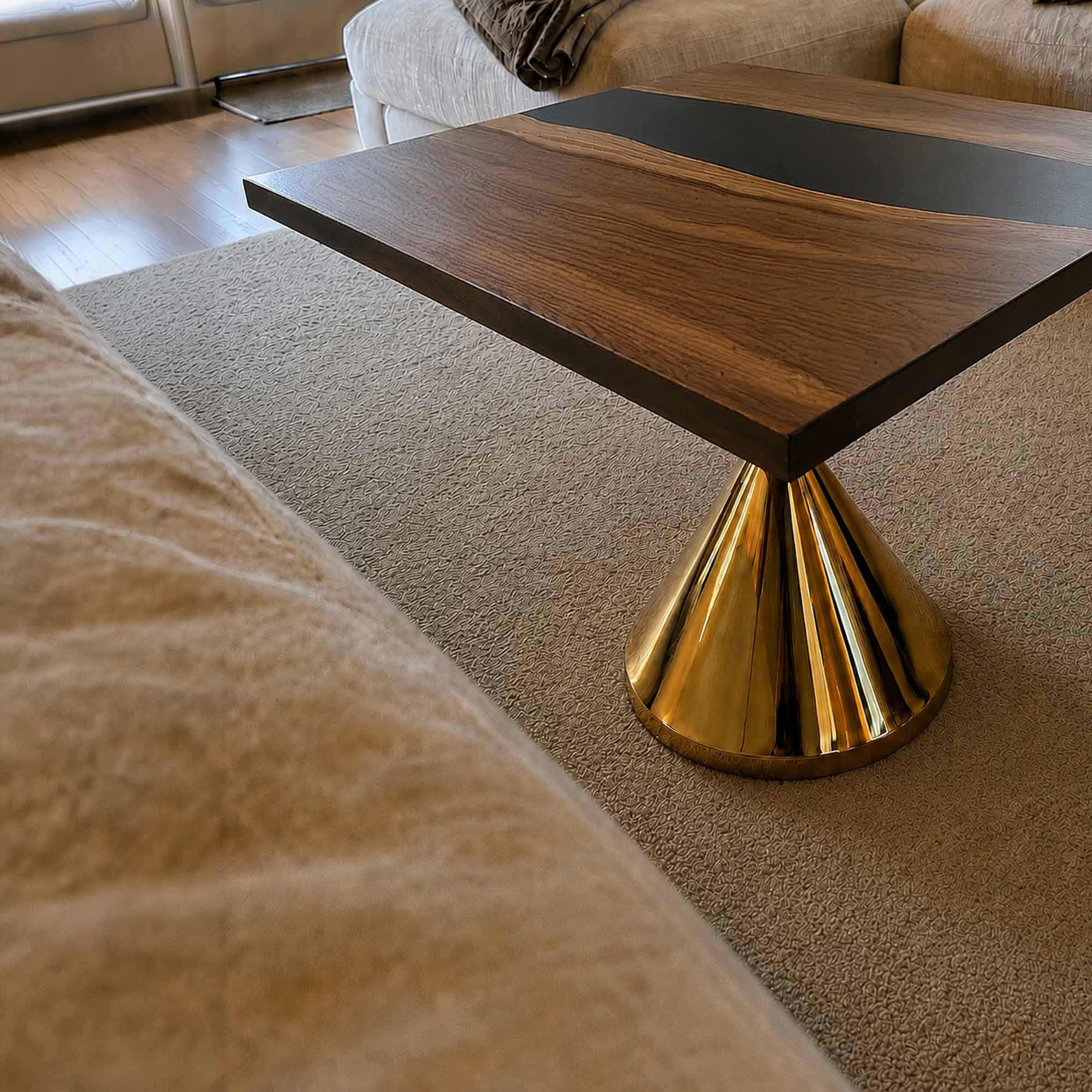 Coffee Table with Flux Gold 16" H (Big Size) Heavy Duty Metal Table Base - customer feedback