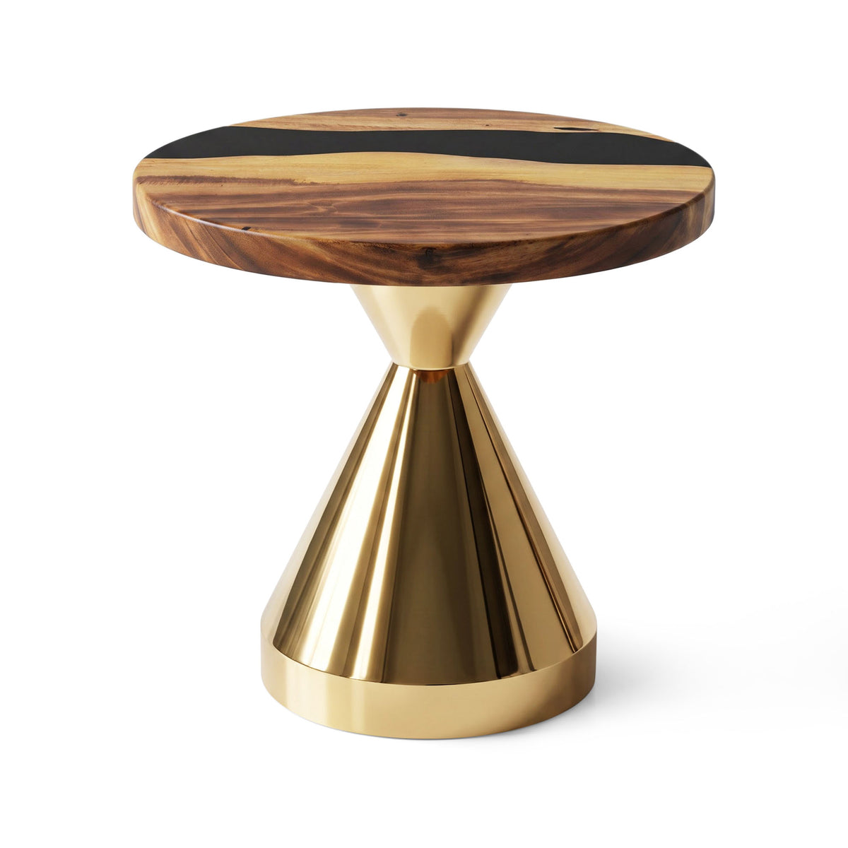 Gold Coffee Table for Small Unique Home Furniture - Flux Base - white background