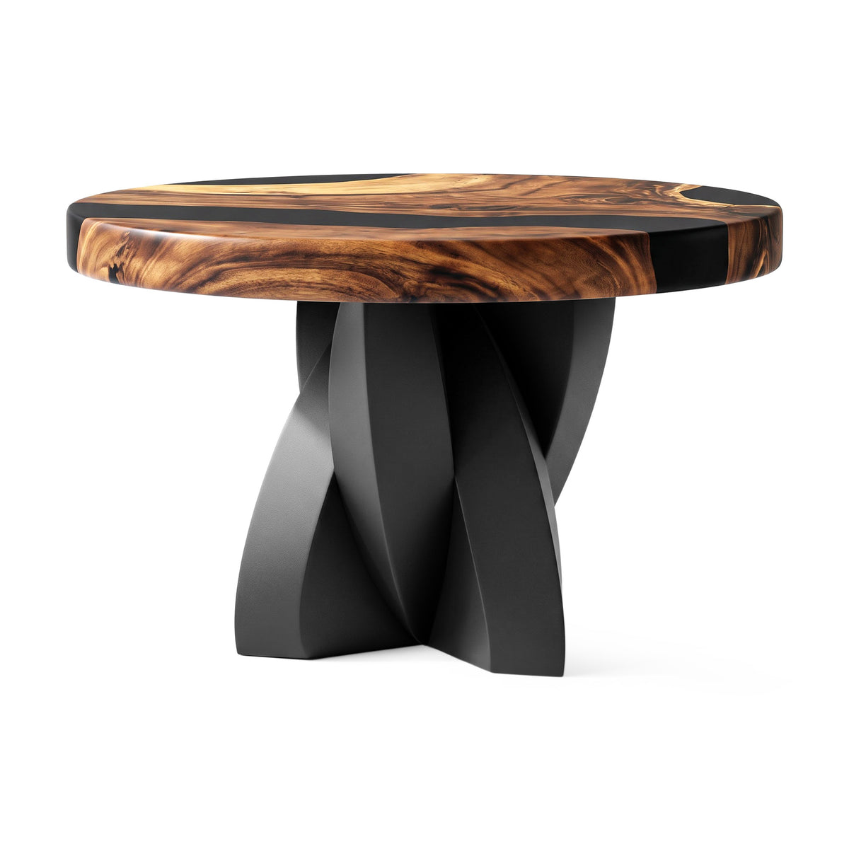 Contemporary Coffee Table 29" Round & Square with Petal Steel Base - 110 Calix - SRU29 White background