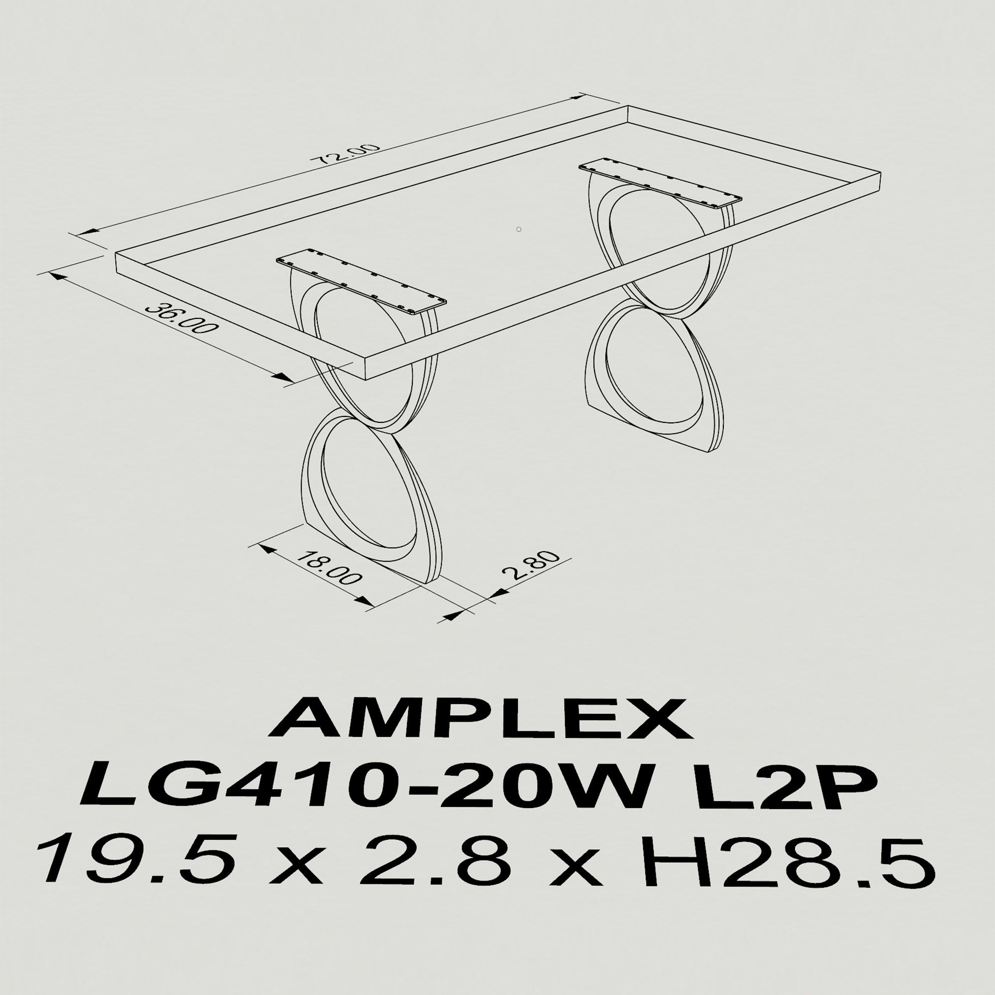 Dining Table with Amplex 28.5" H Metal Table Legs - 3d drawings