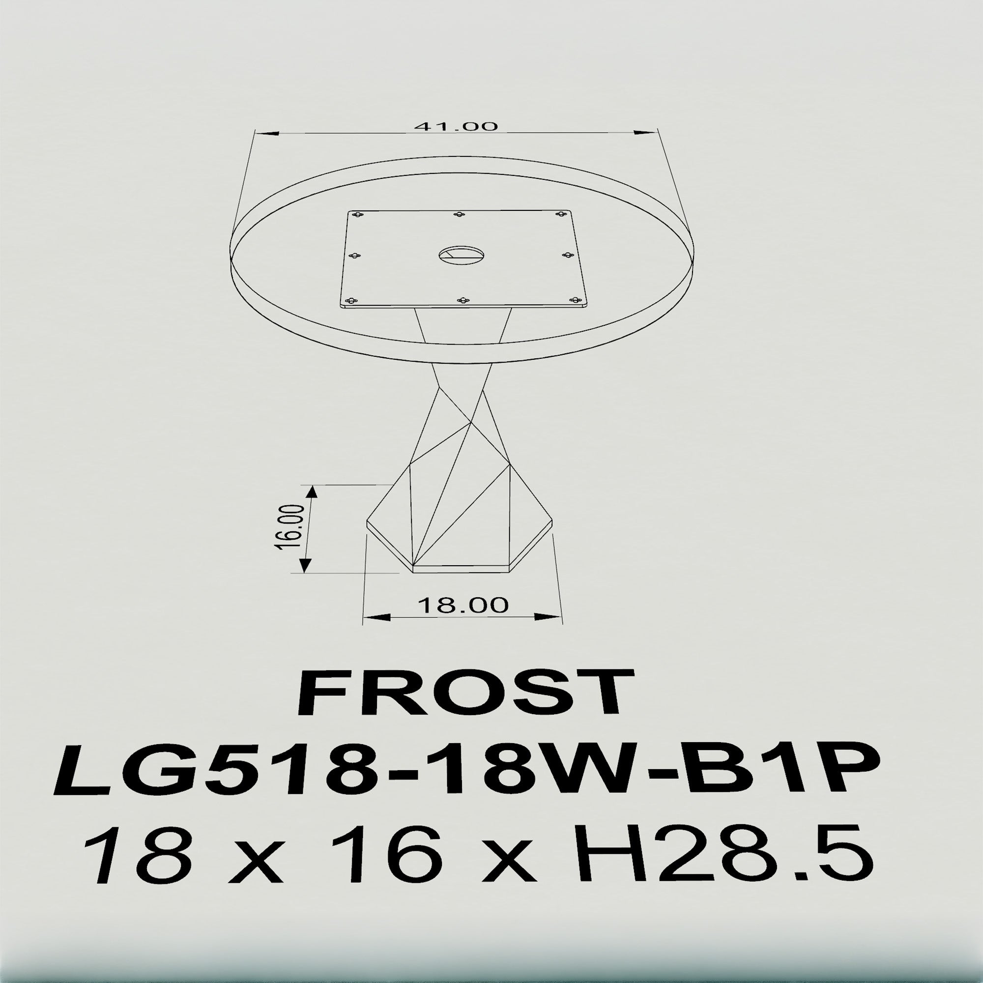 Dining Table with Frost 28.5" H Metal Table Base - 3d drawings