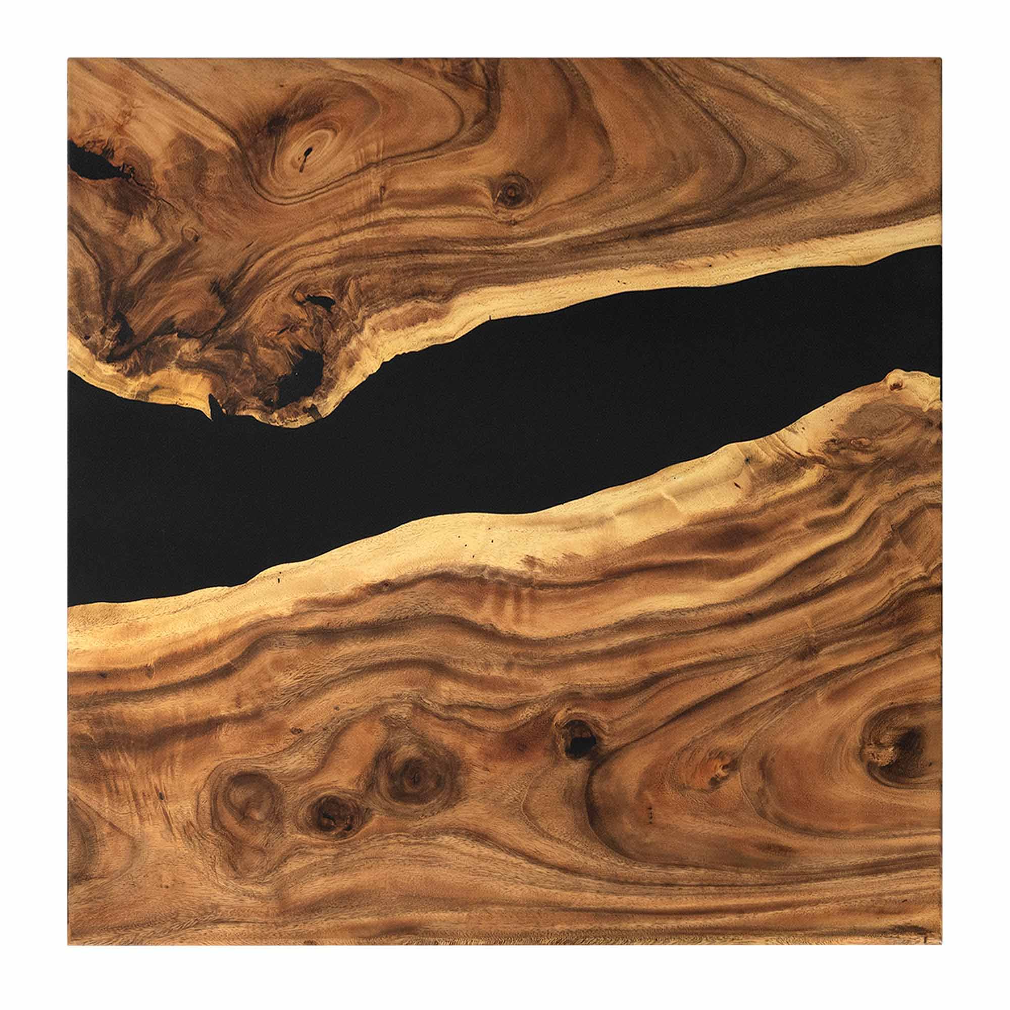 Dining Table with Frost 28.5" H Metal Table Base - 41" Square Epoxy Table Top