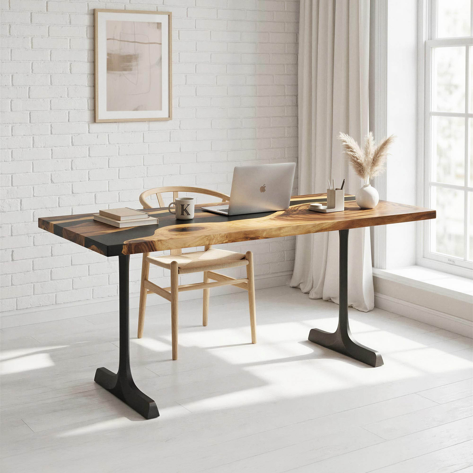 Dining Table with Goblet 28.5" H Metal Table Legs - interior