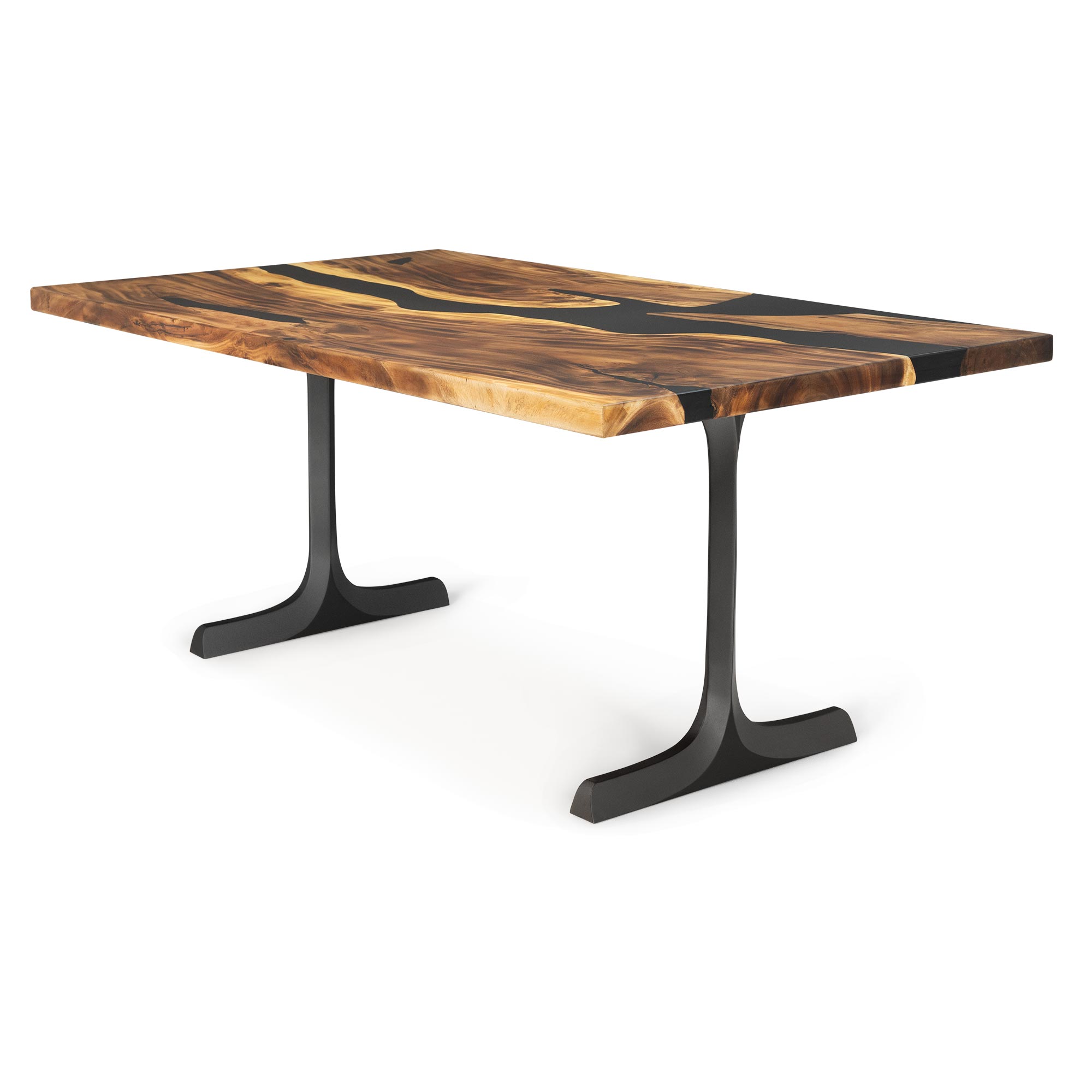 Dining Table with Goblet 28.5" H Metal Table Legs - white background