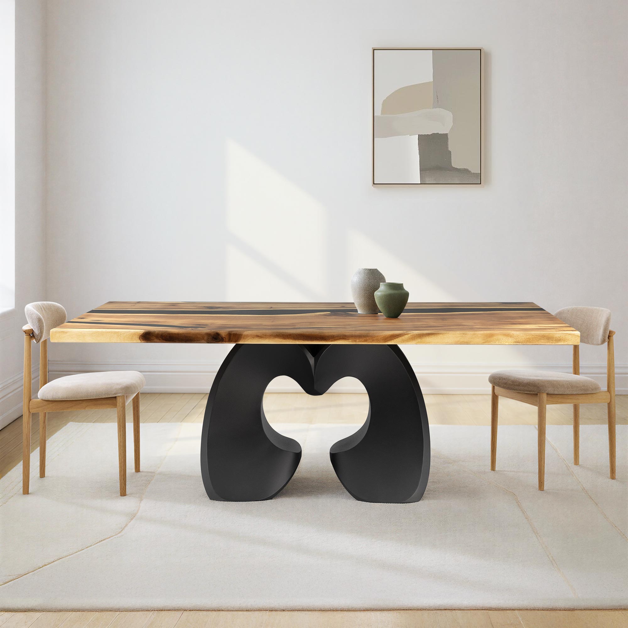 Dining Table with Kraig 28.5" H Metal Table Base - thumb