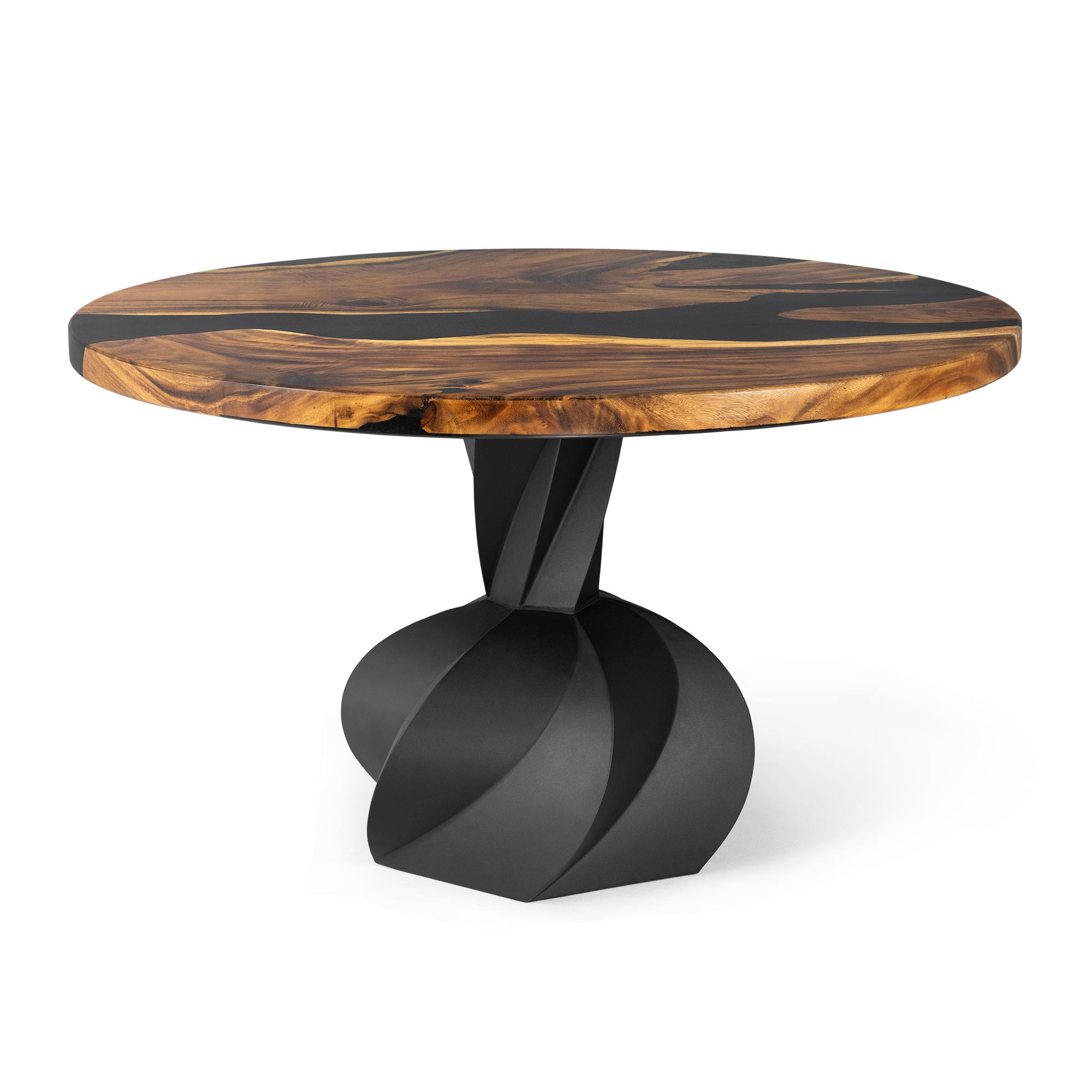 Dining Table with Papao 28.5" H Steel Table Base - round top white background