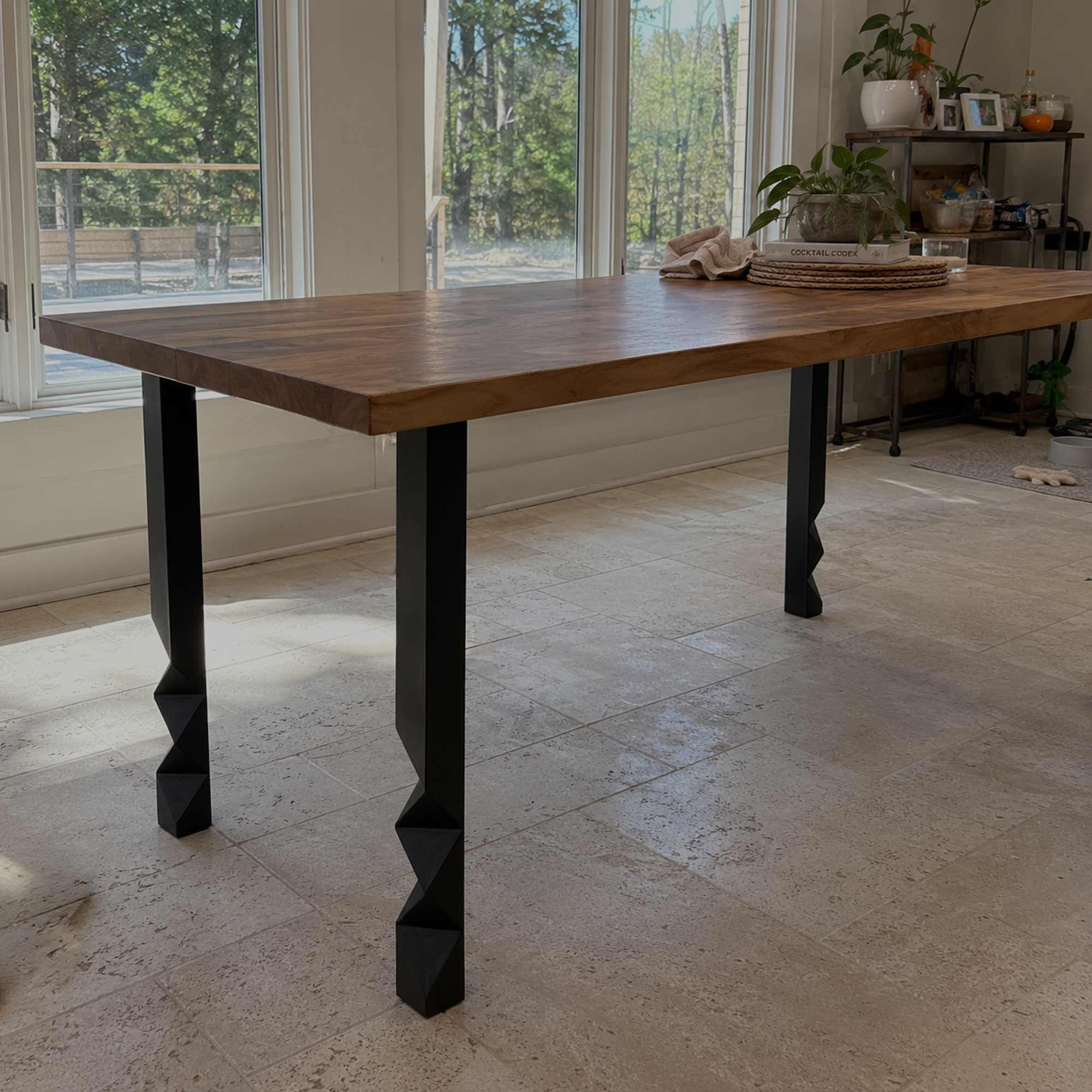 Dining Table with Pascal 28.5" H Metal Table Base - butcher block table top Customer feedback